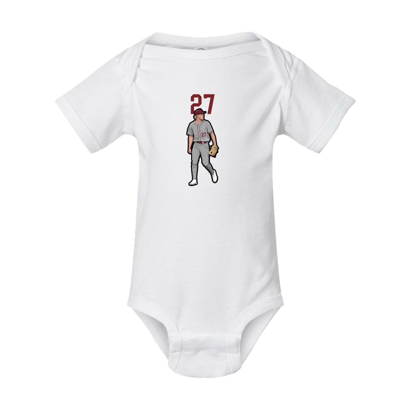 Baby Onesie — Number Top in White