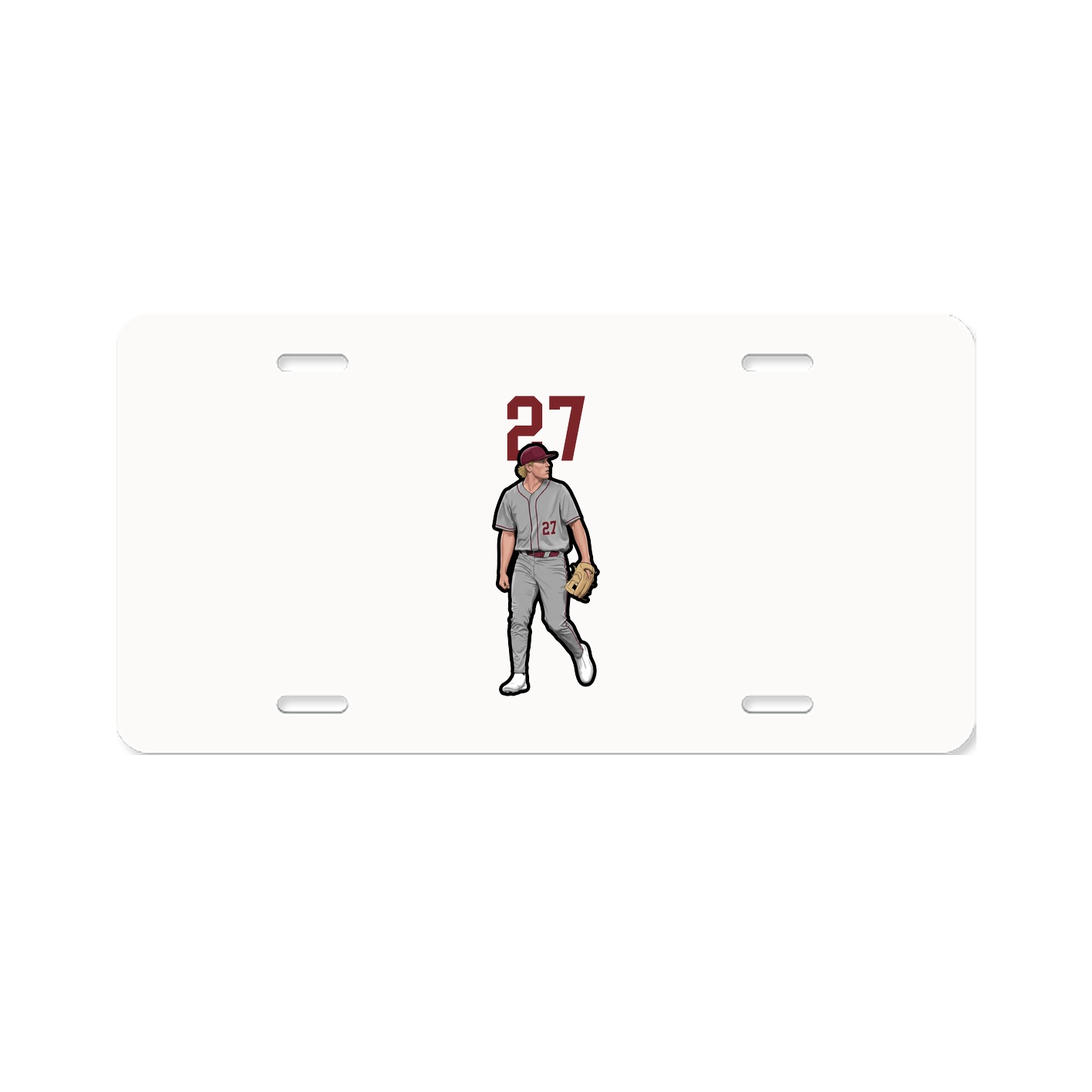License Plate — Number Top in Classic