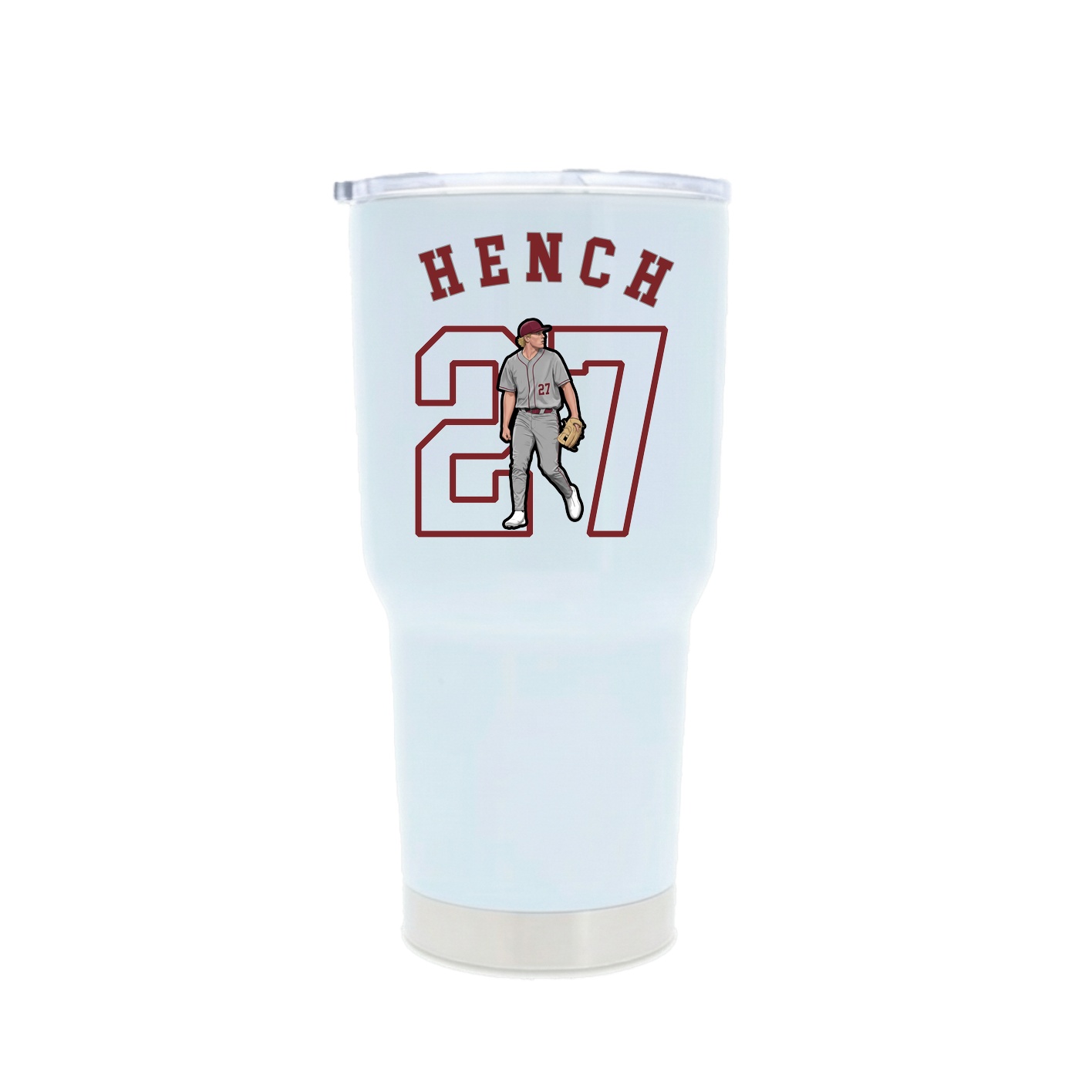30oz Stainless Steel Tumbler — Shirsey Arch in White