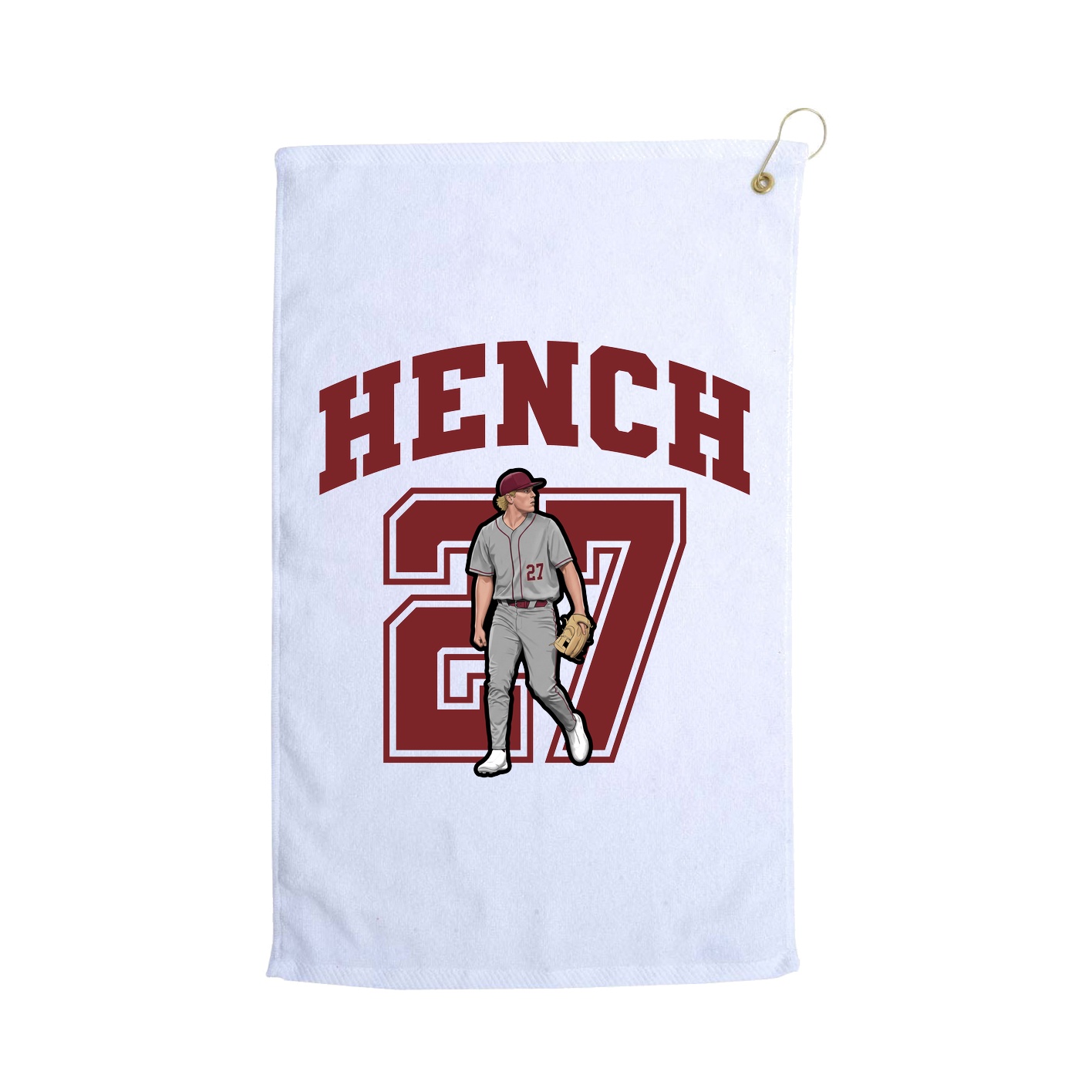 Golf Towel — Number in White