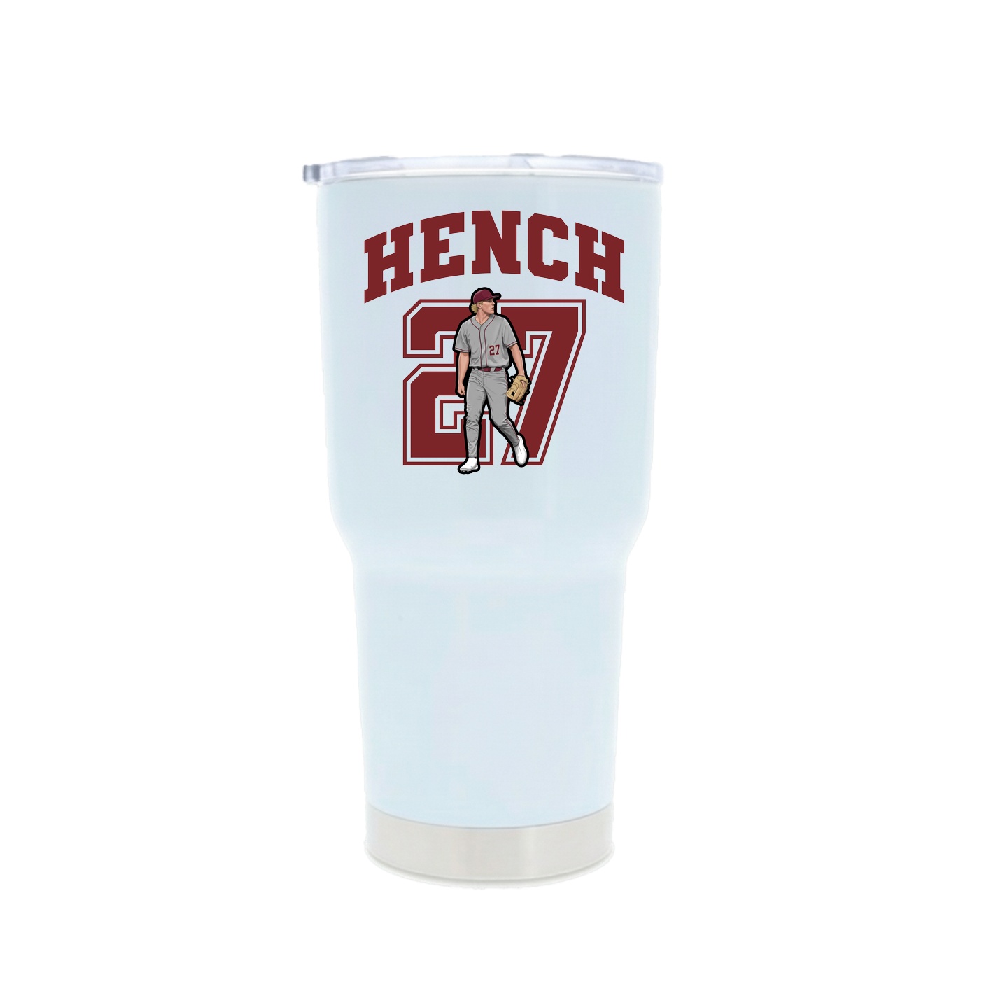 30oz Stainless Steel Tumbler — Number in White