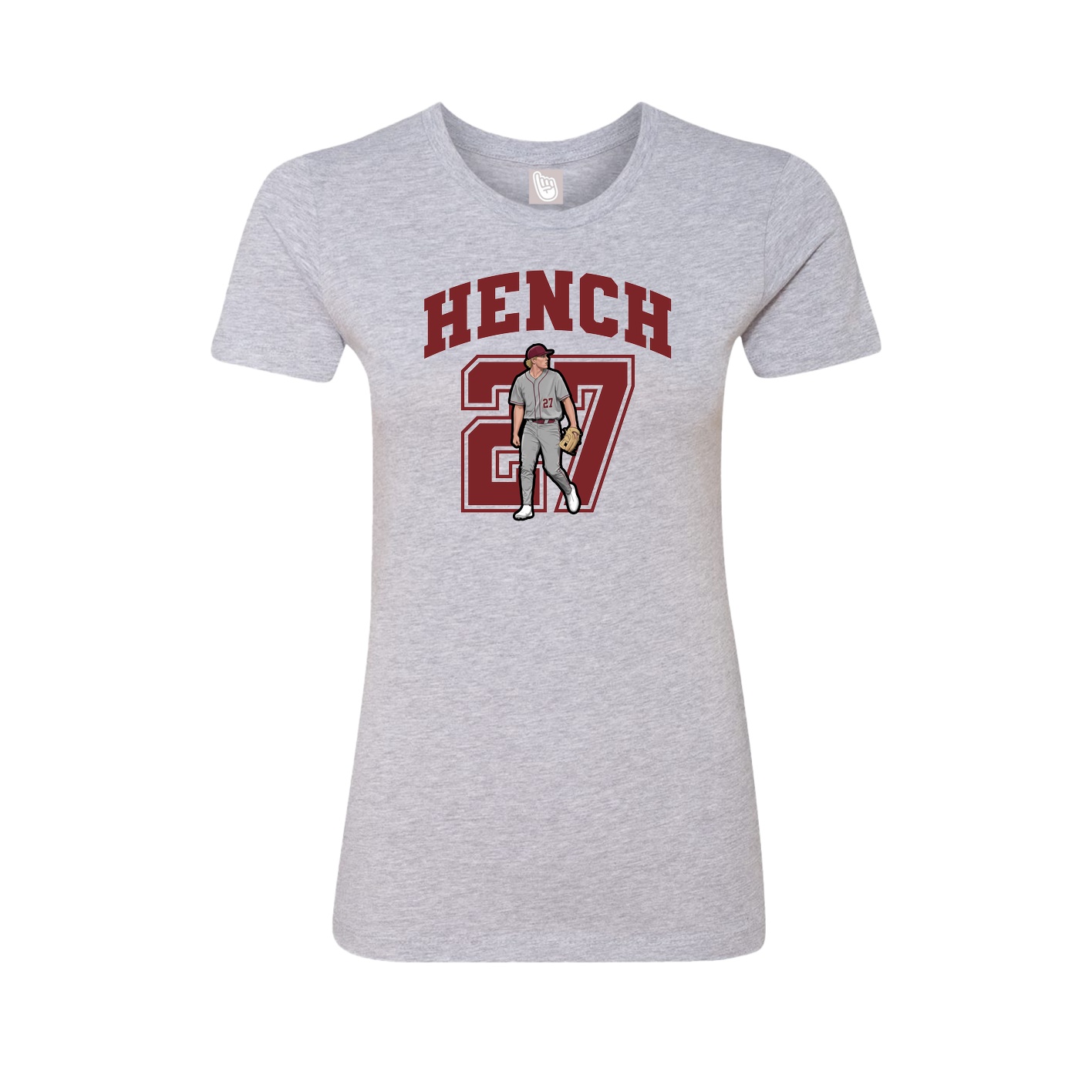 Fitted Women's Tee — Number in Grey