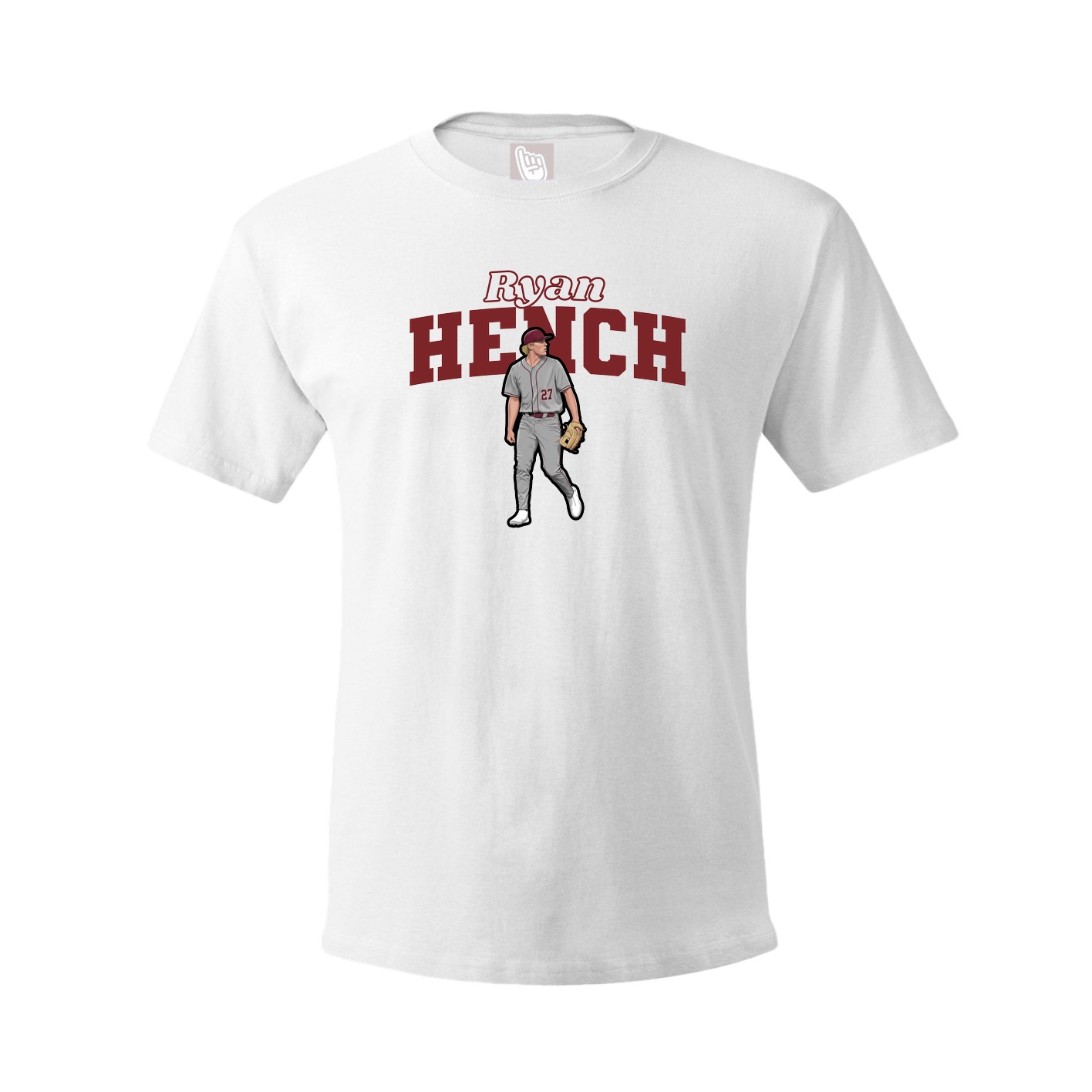 Youth Tee — Name Arch in White