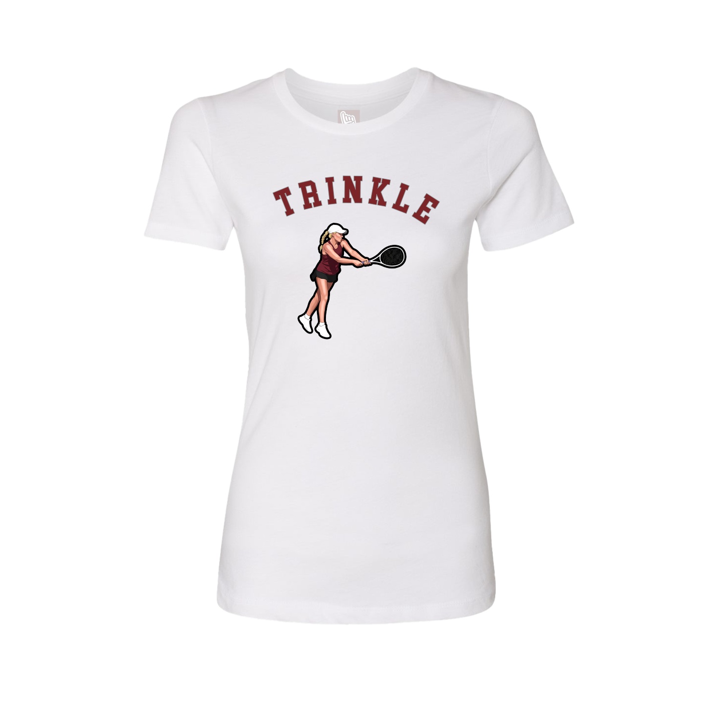 Fitted Women's Tee — Shirsey Arch in White