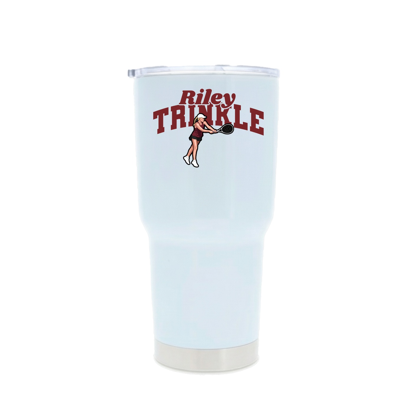 30oz Stainless Steel Tumbler — Signature Arch in White