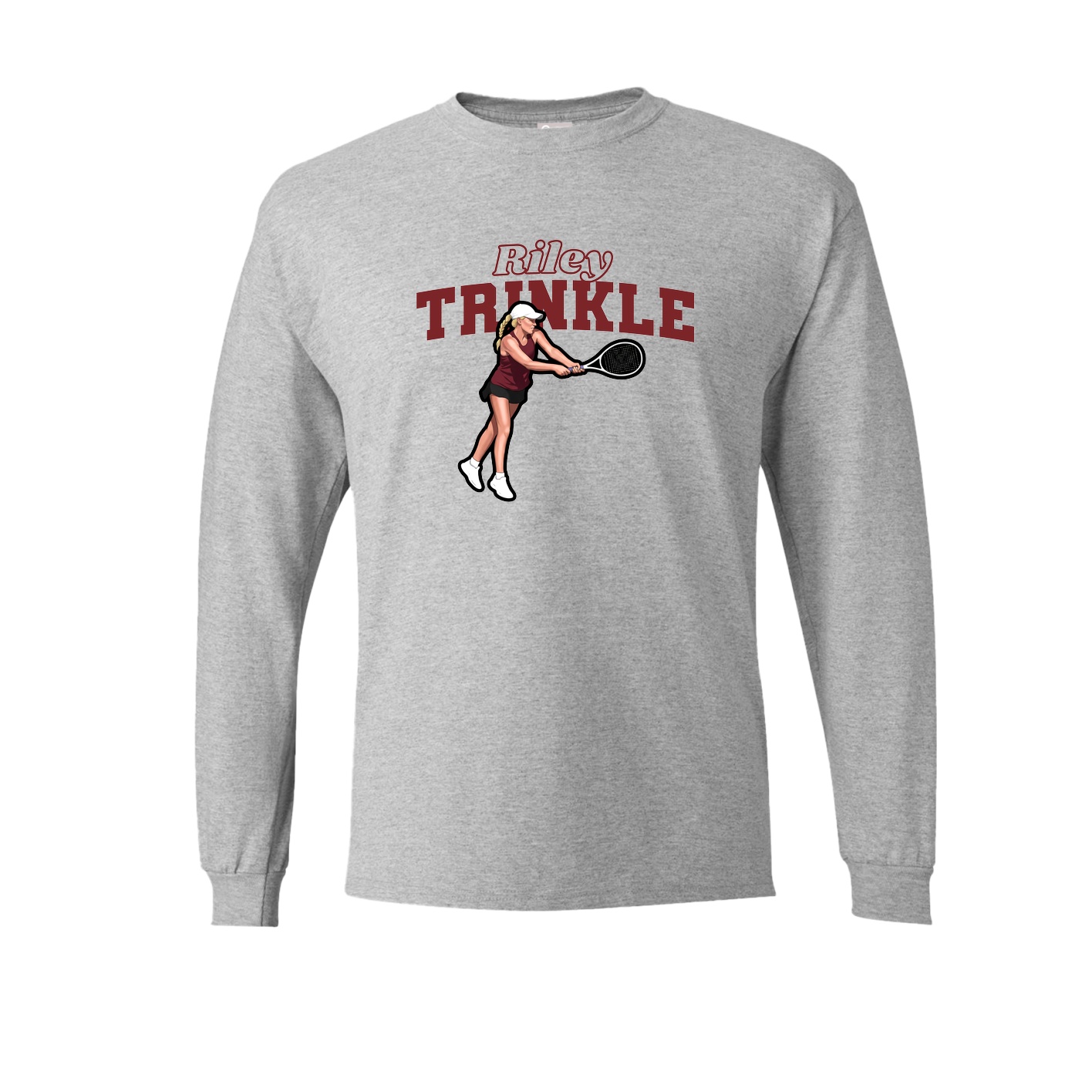 Long Sleeve Tee — Name Arch in Grey