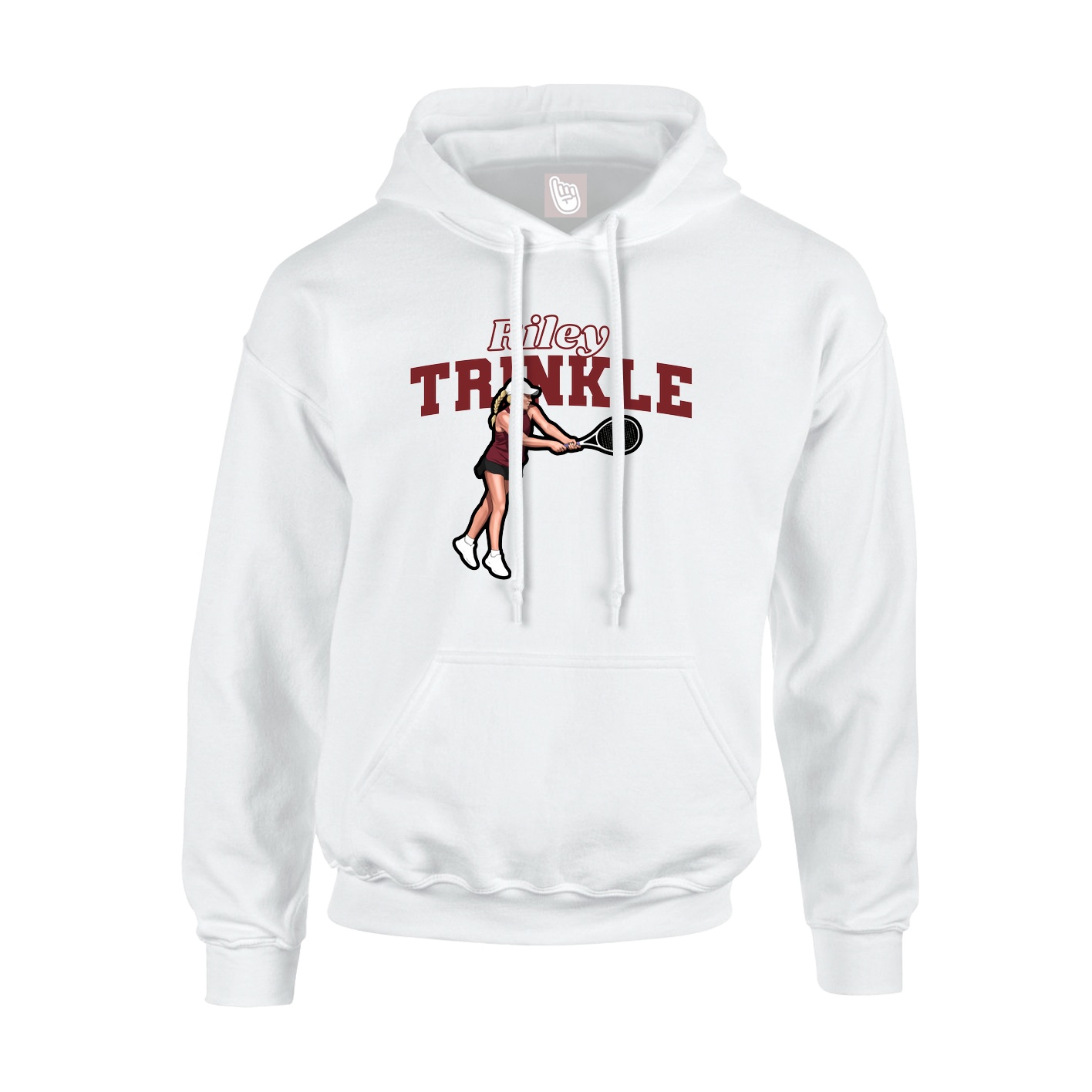 Hoodie — Name Arch in White