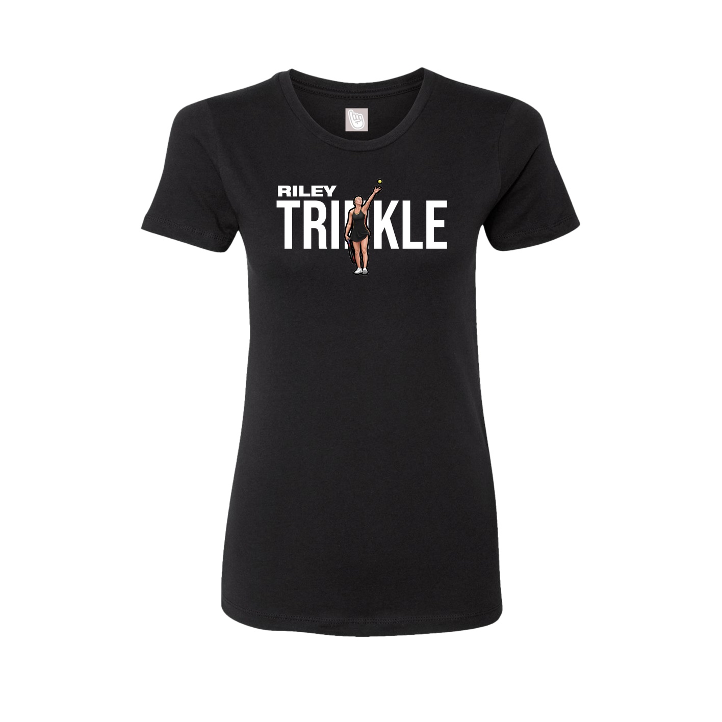 Fitted Women's Tee — Player Name in Black