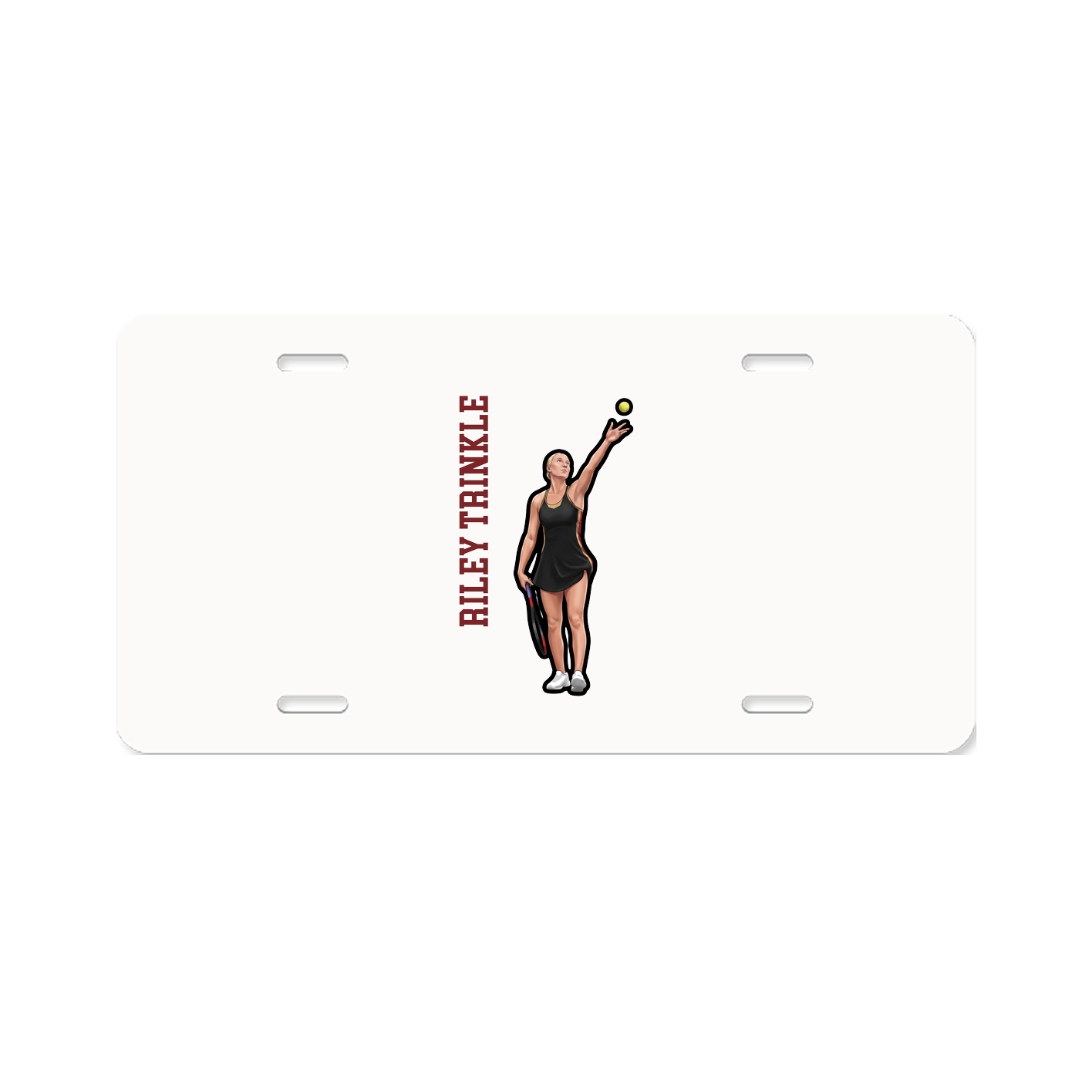License Plate — Name Vertical in Classic