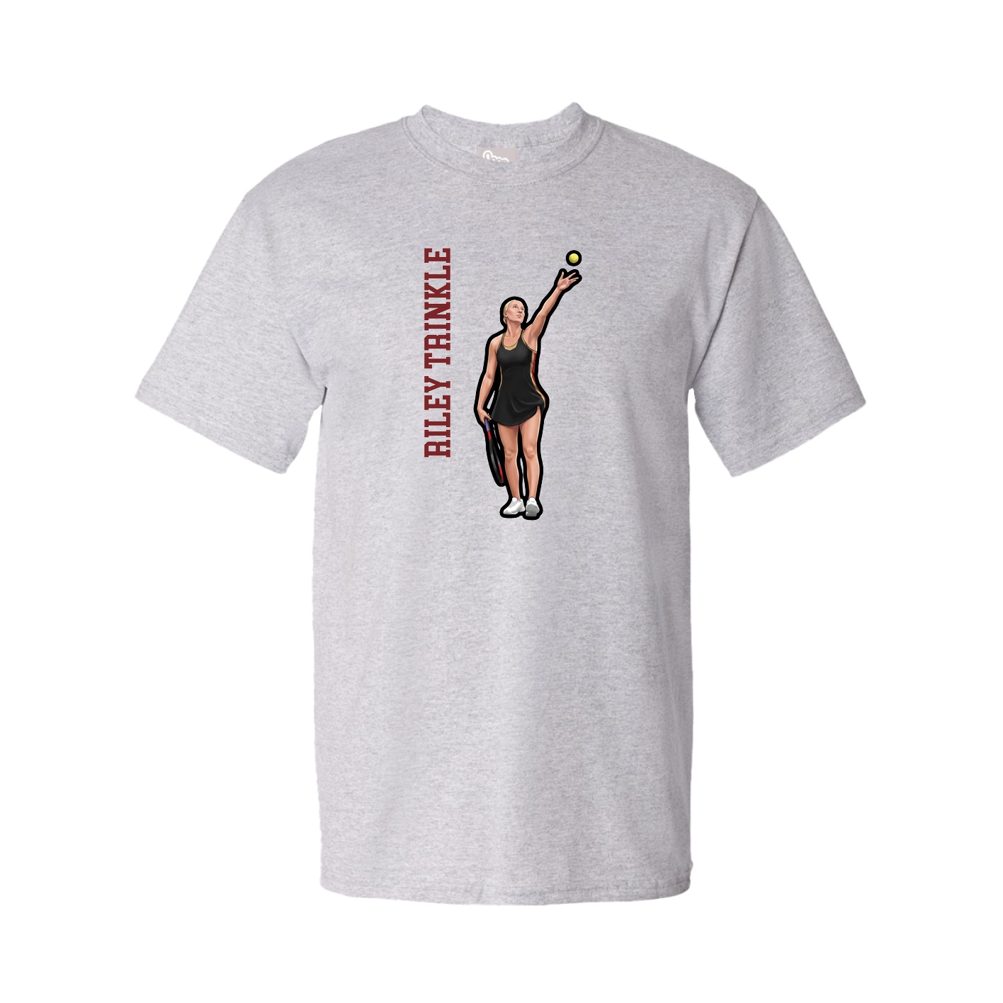 Tee — Name Vertical in Grey