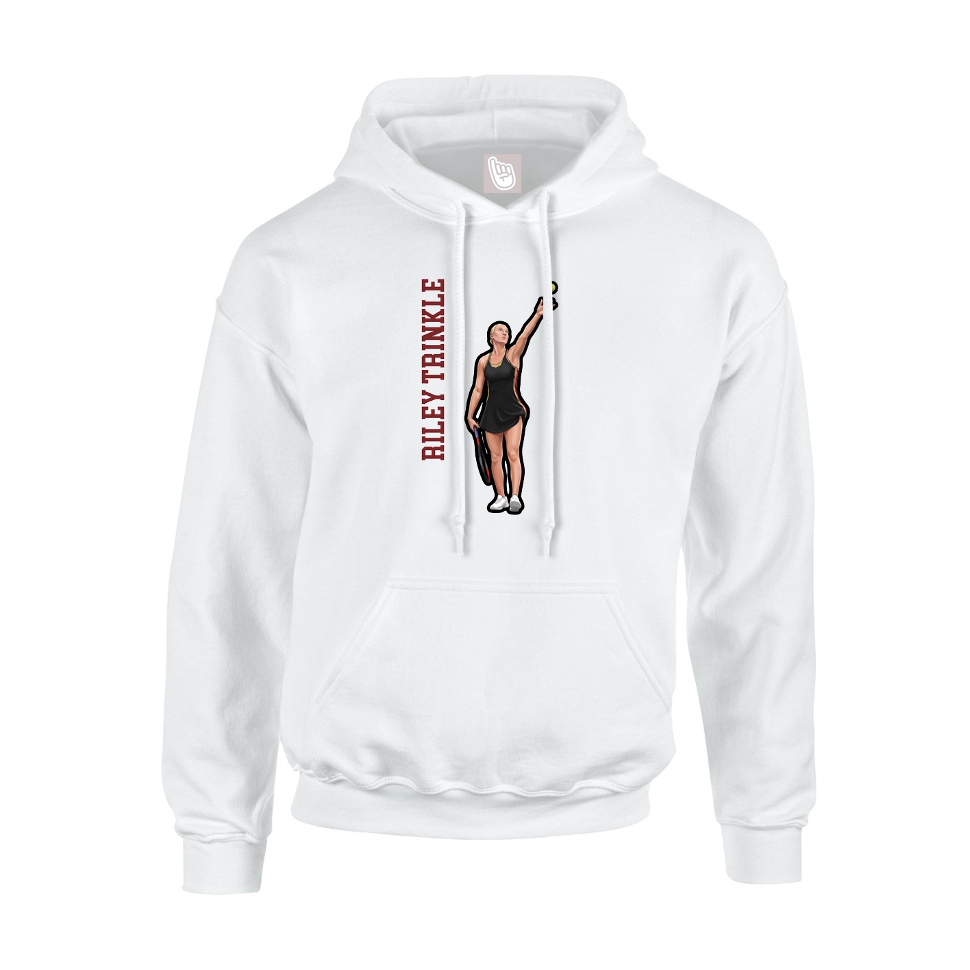 Youth Hoodie — Name Vertical in White