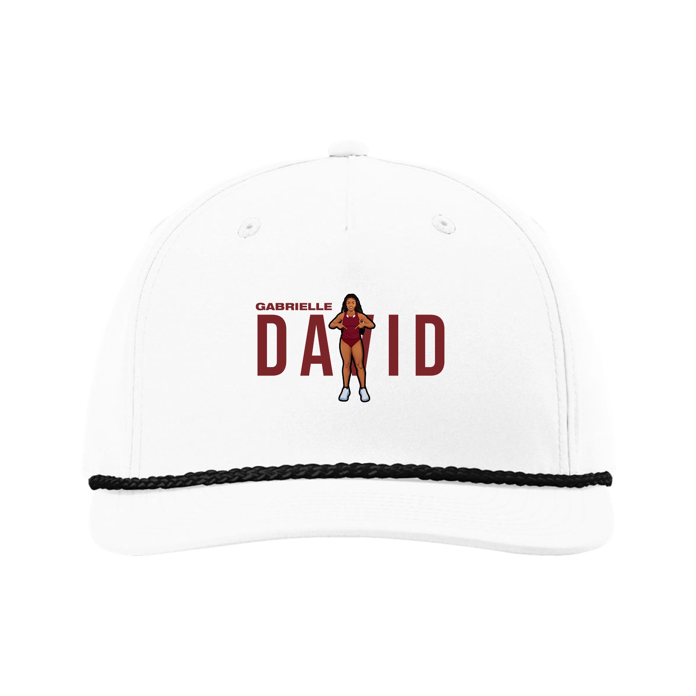 Five-Panel Classic Rope Cap — Player Name in White