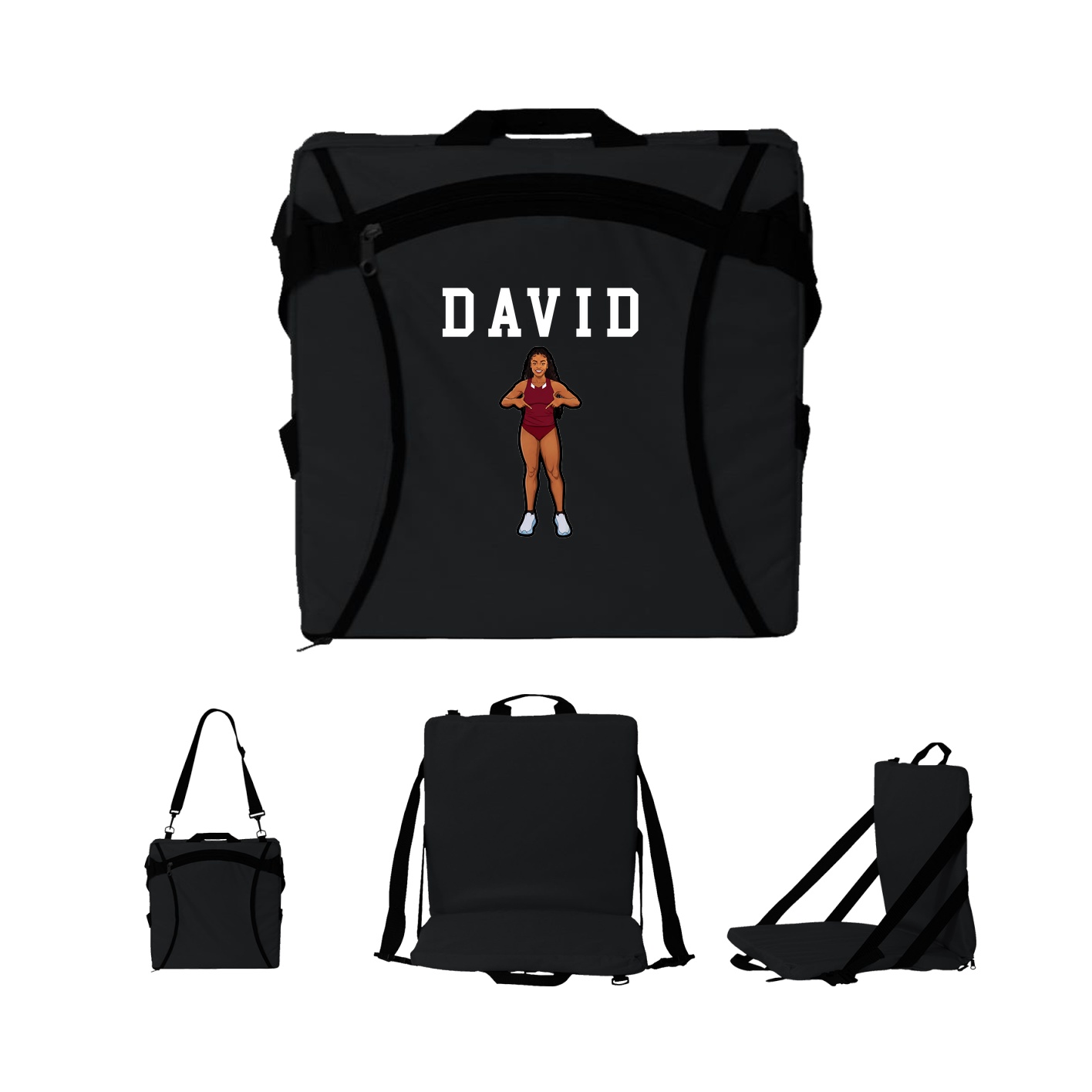 Folding Stadium Seat — Shirsey in Black