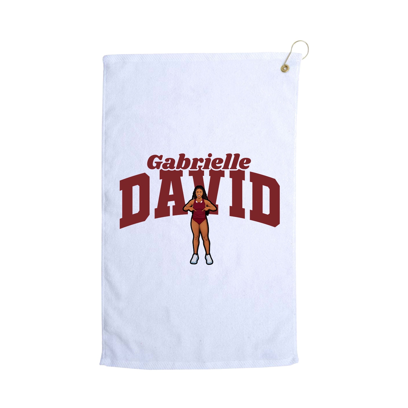Golf Towel — Signature Arch in White