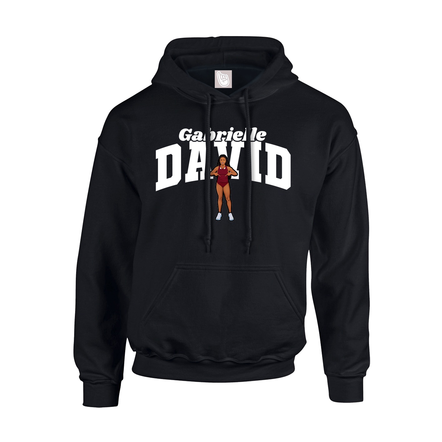 Youth Hoodie — Signature Arch in Black
