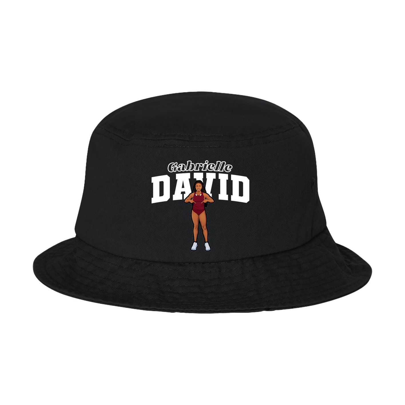 Bucket Cap — Name Arch in Black