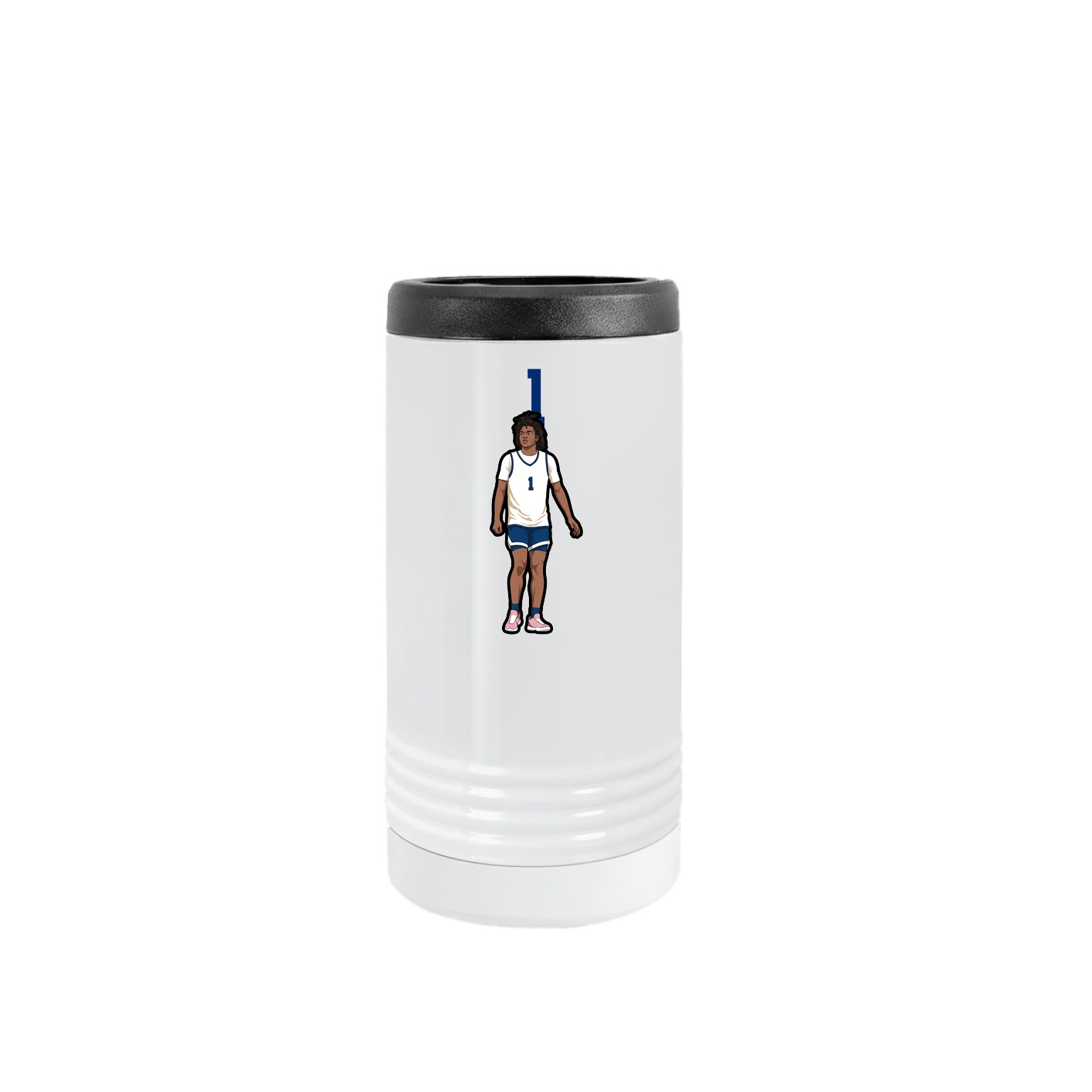 Slim Beverage Holder — Number Top in White
