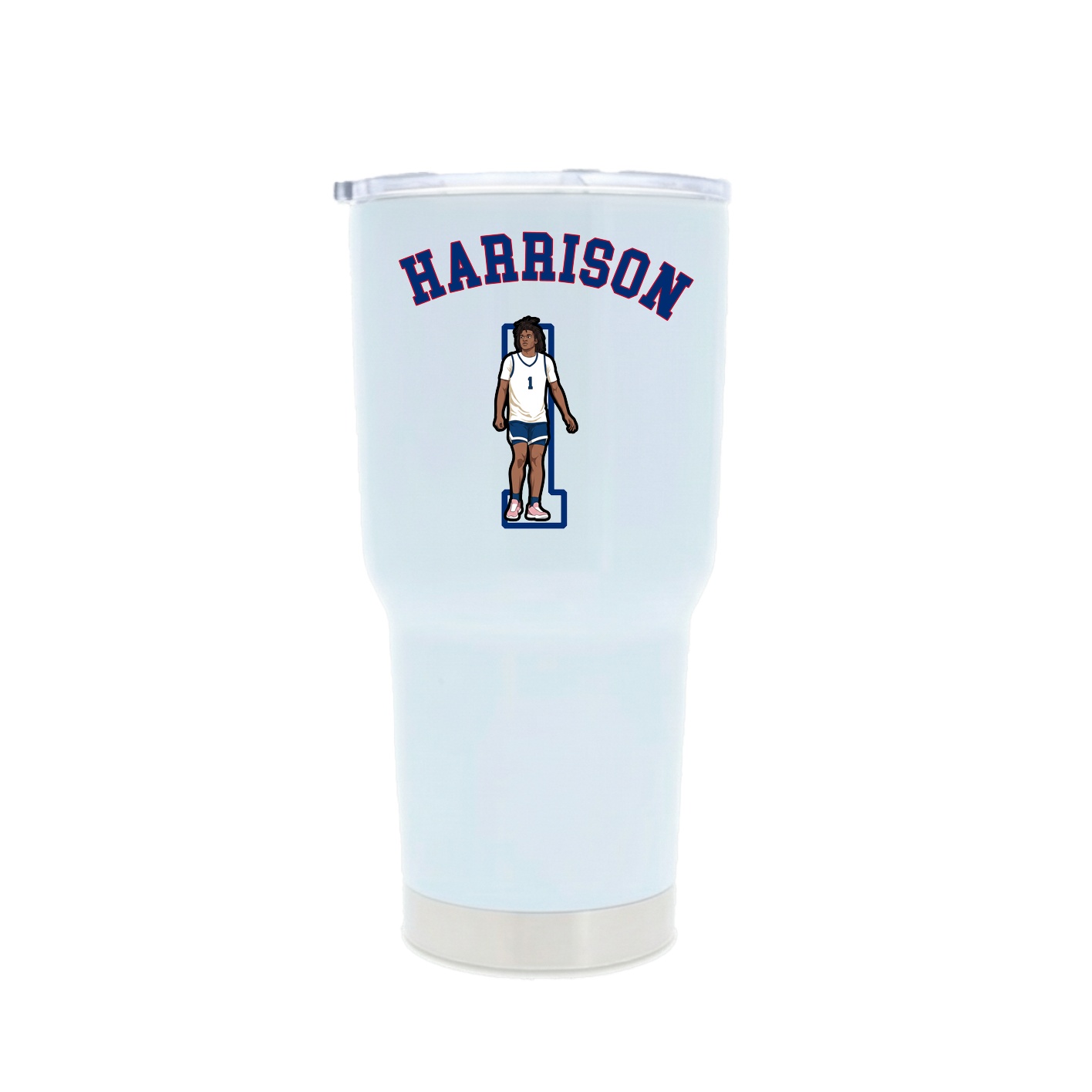 30oz Stainless Steel Tumbler — Shirsey Arch in White