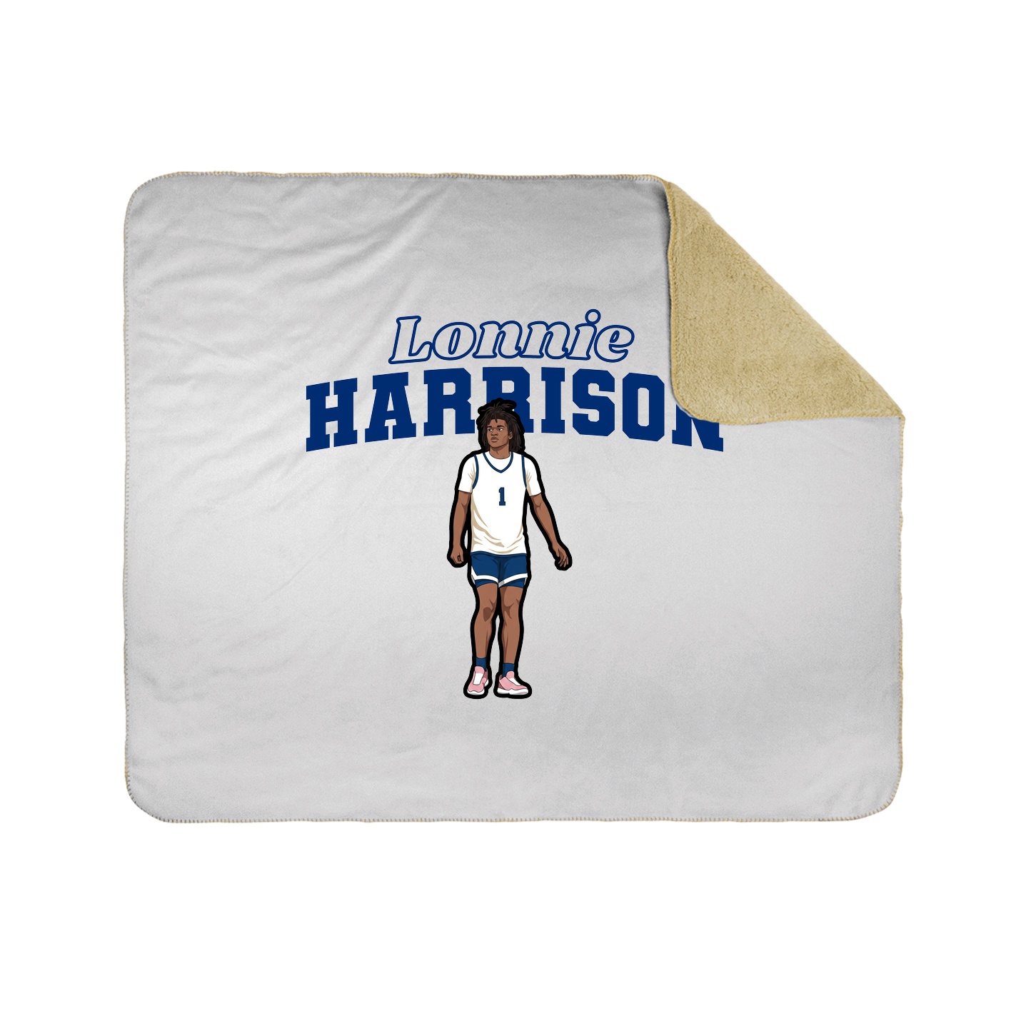 Throw Blanket — Name Arch in White