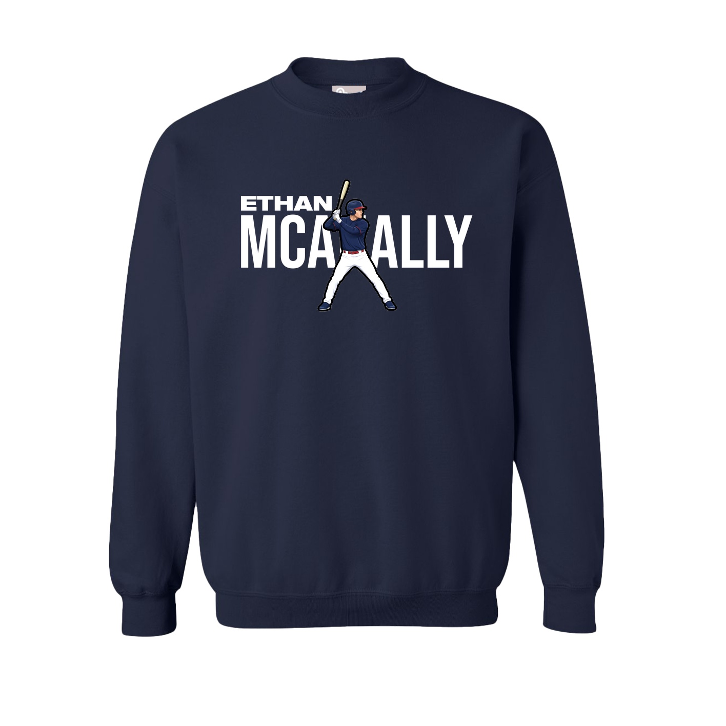 Fleece Crew — Player Name in Navy