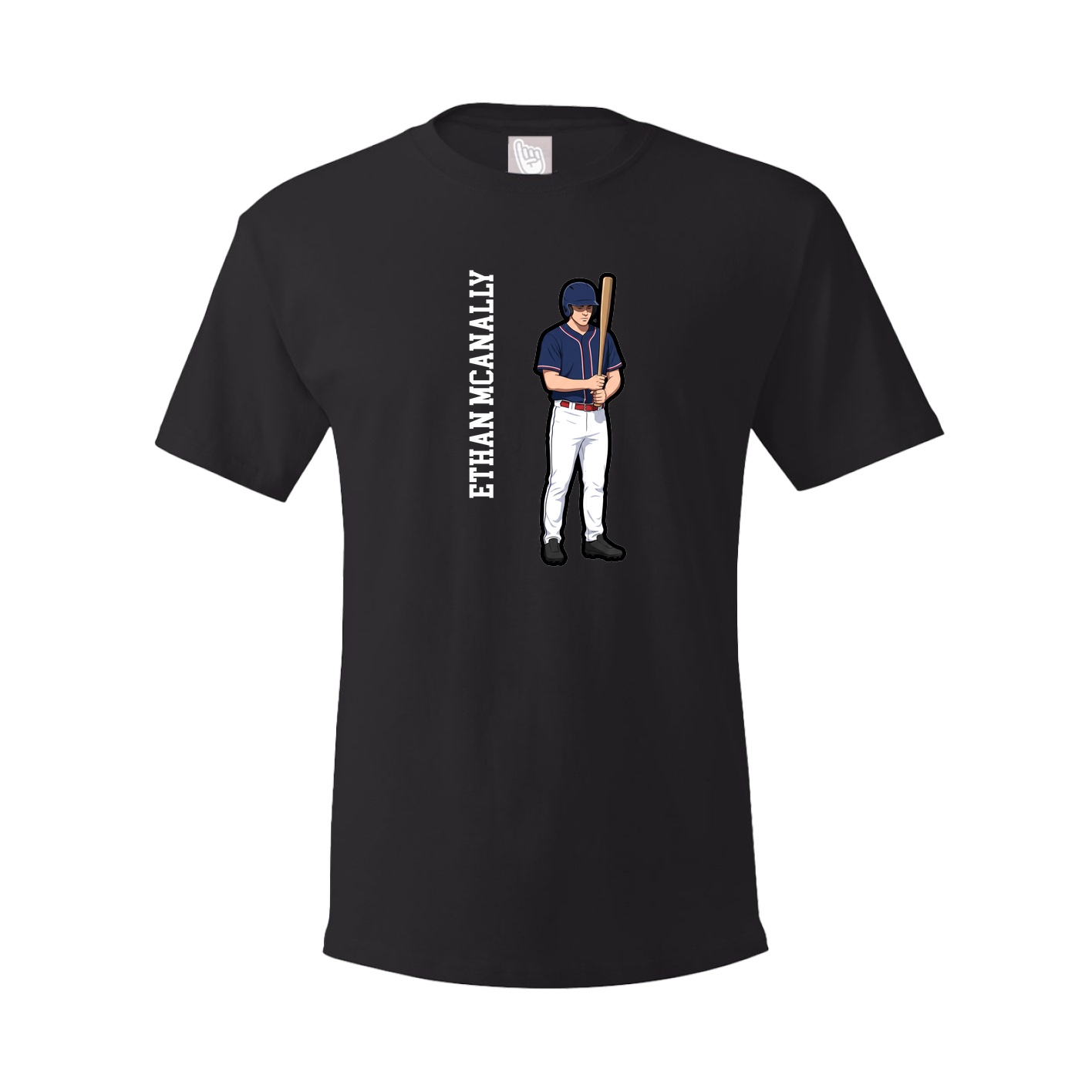 Tee — Name Vertical in Black
