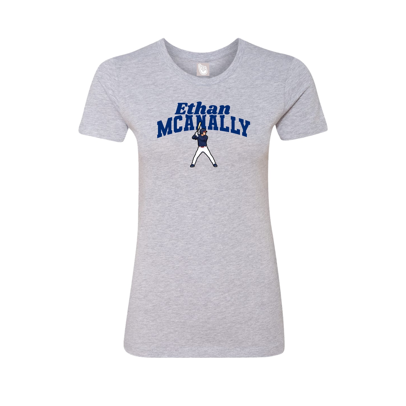 Fitted Women's Tee — Signature Arch in Grey