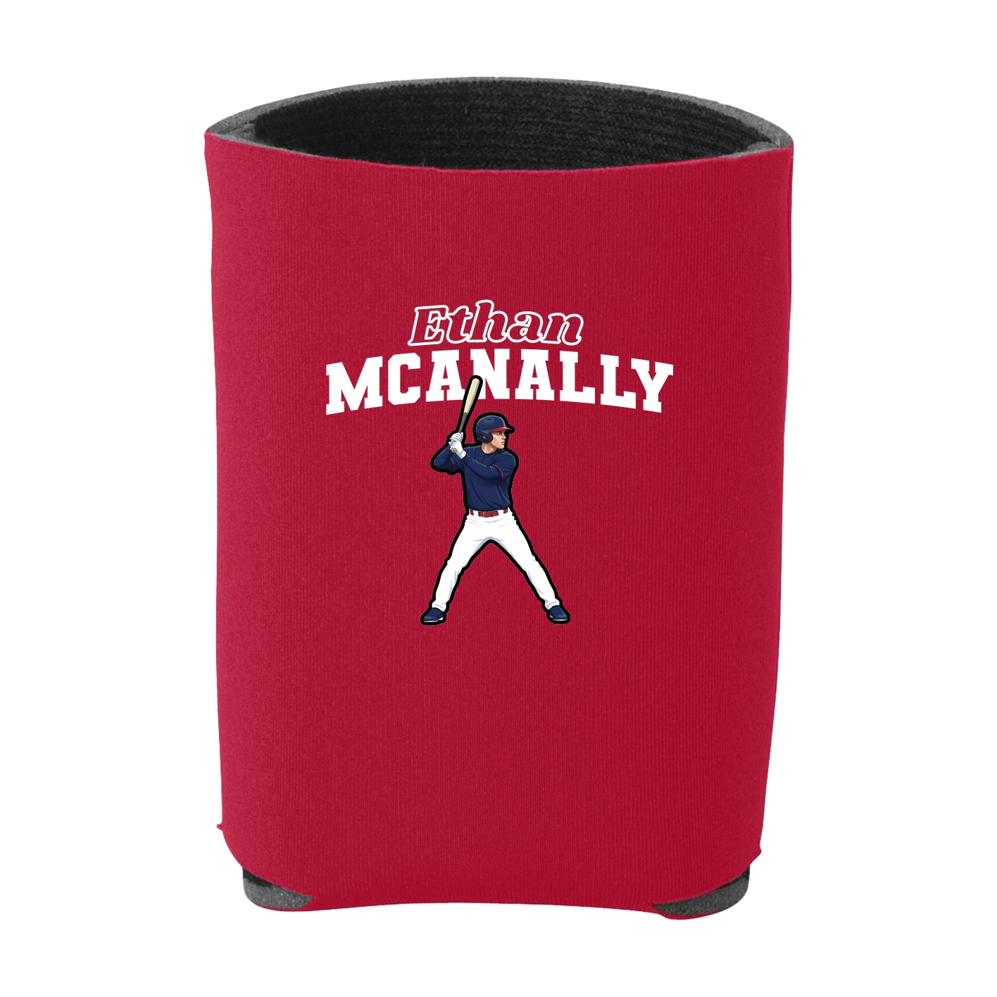 Can Holder — Name Arch in Red