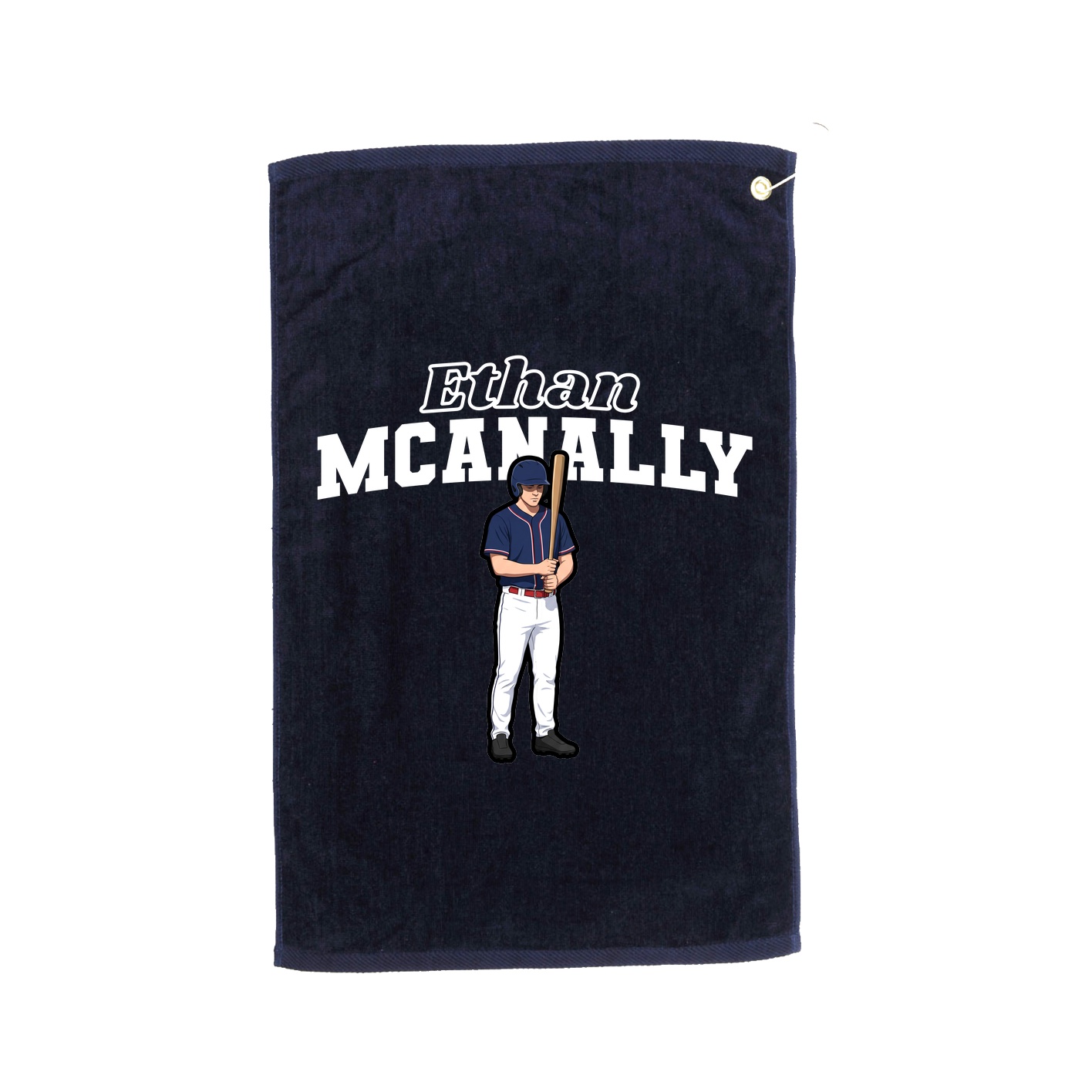 Golf Towel — Name Arch in Navy