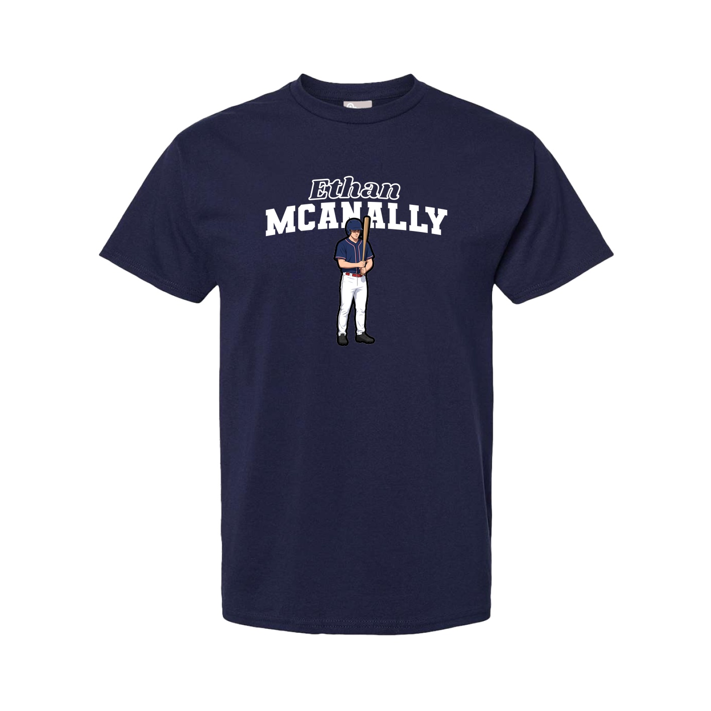 Youth Tee — Name Arch in Navy