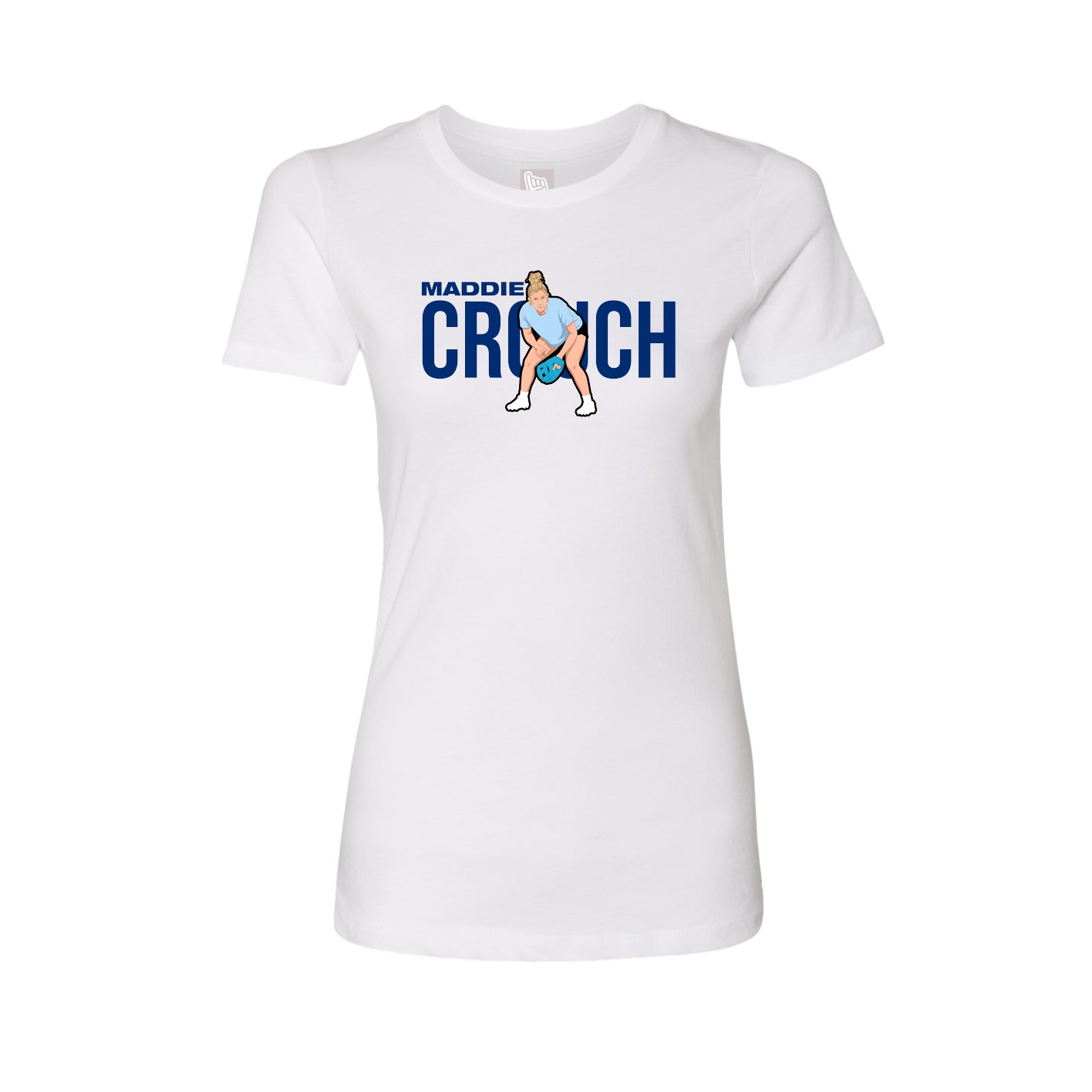 Fitted Women's Tee — Player Name in White