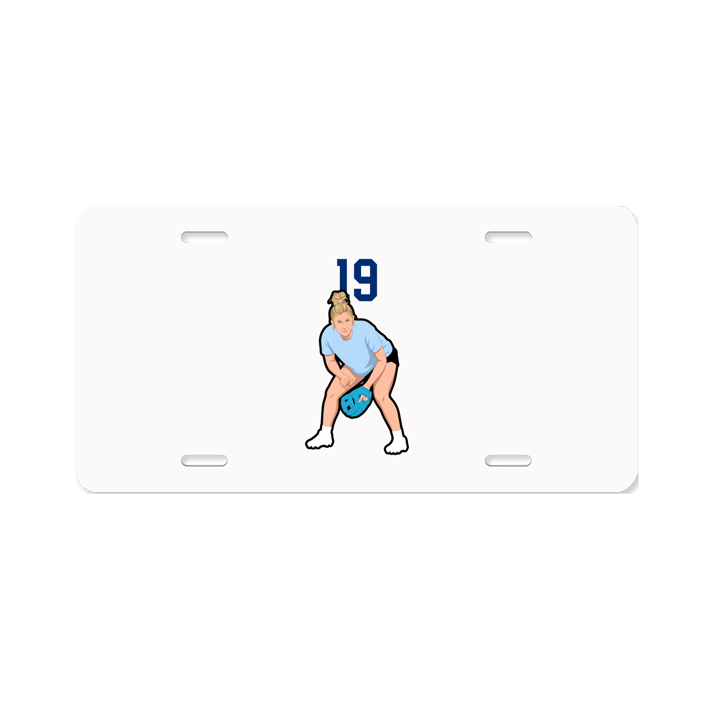 License Plate — Number Top in Classic