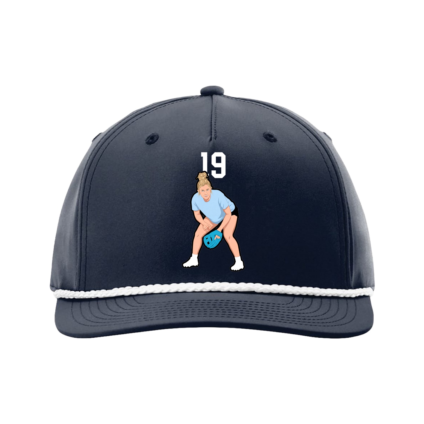 Five-Panel Classic Rope Cap — Number Top in Navy