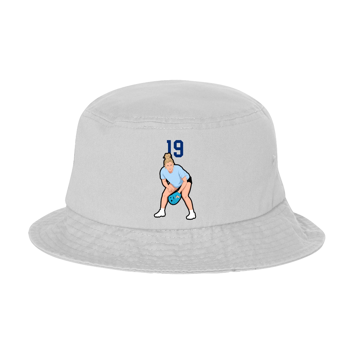 Bucket Cap — Number Top in White