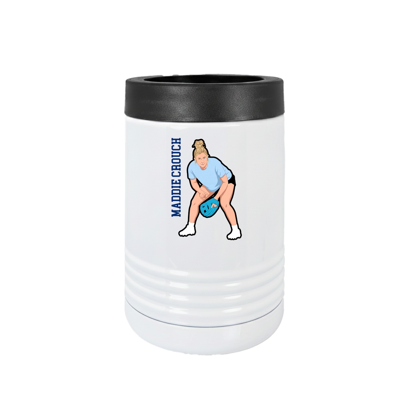 Beverage Holder — Name Vertical in White