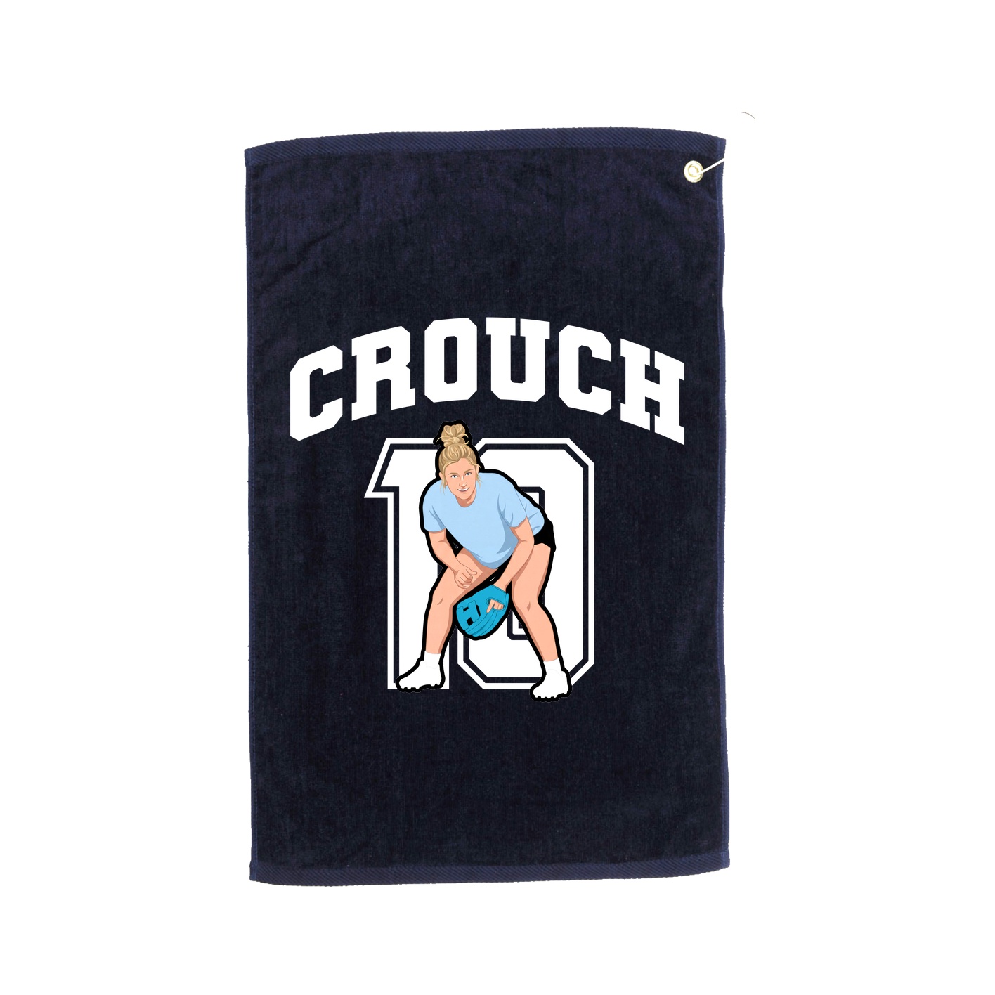 Golf Towel — Number in Navy