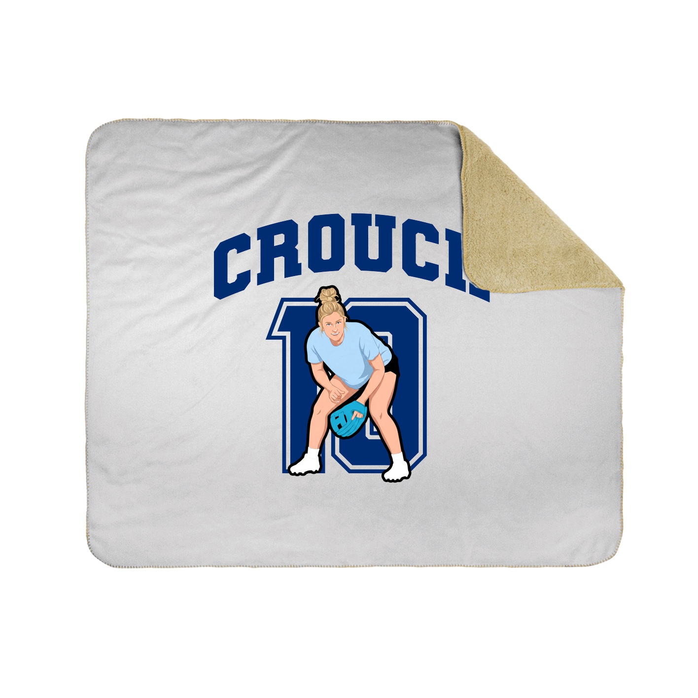 Throw Blanket — Number in White