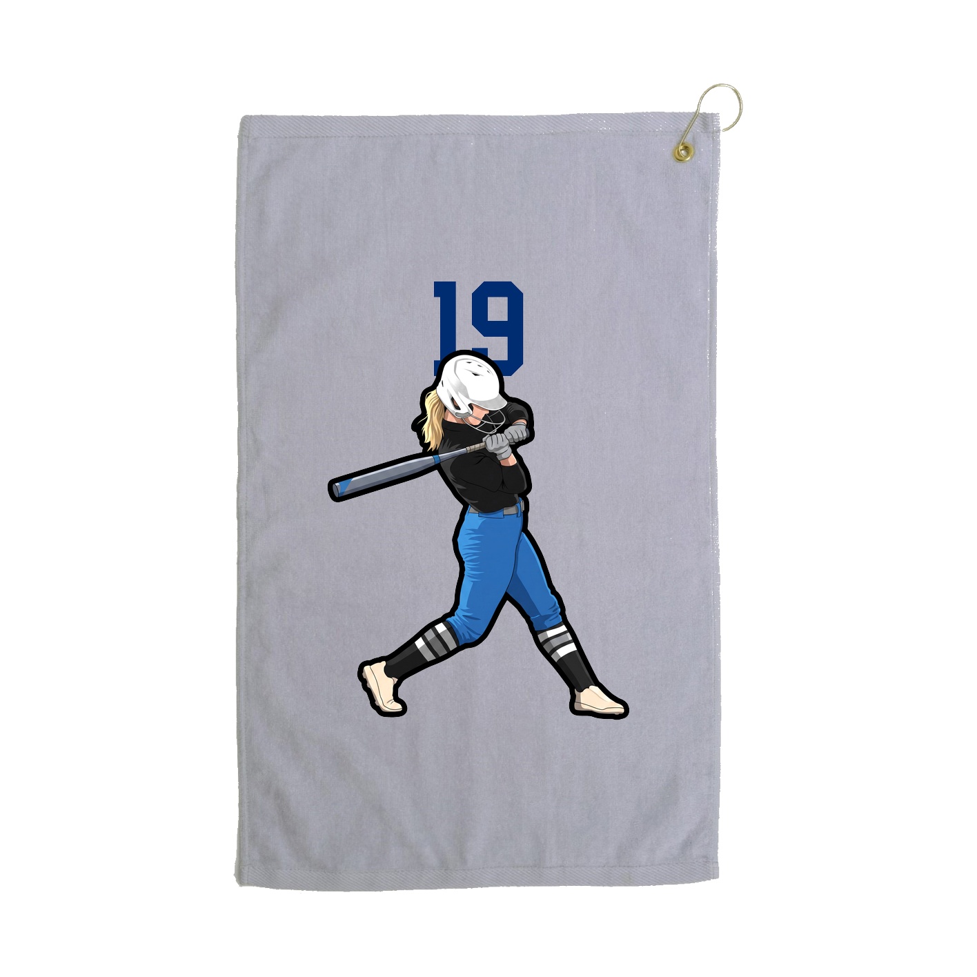Golf Towel — Number Top in Grey