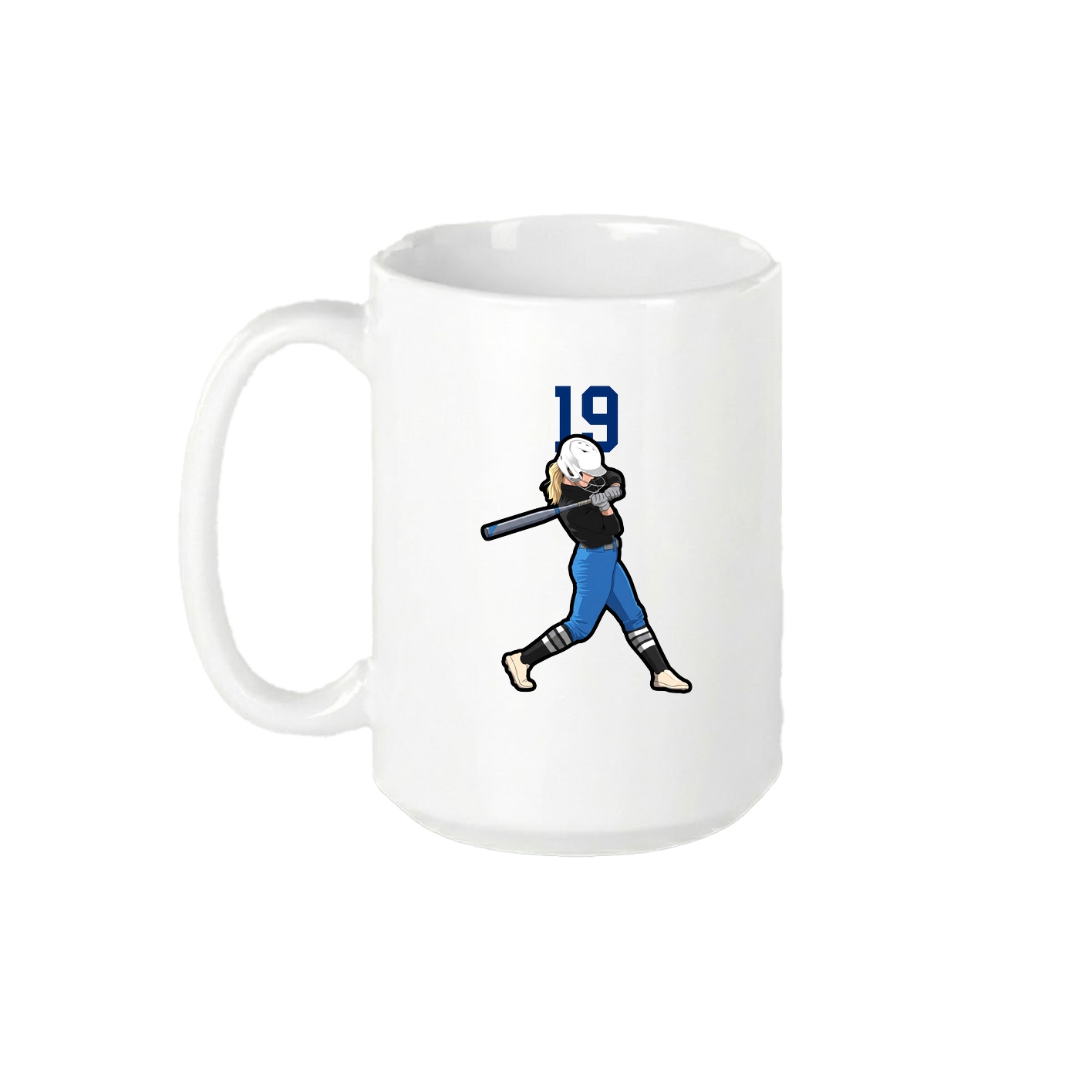 15oz Coffee Mug — Number Top in White