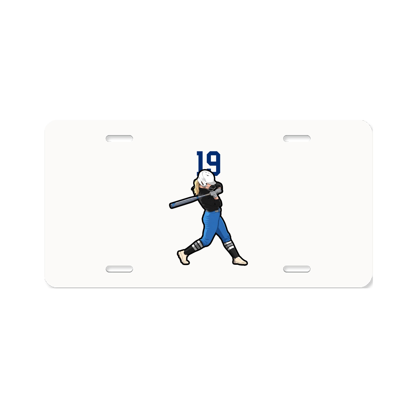 License Plate — Number Top in Classic
