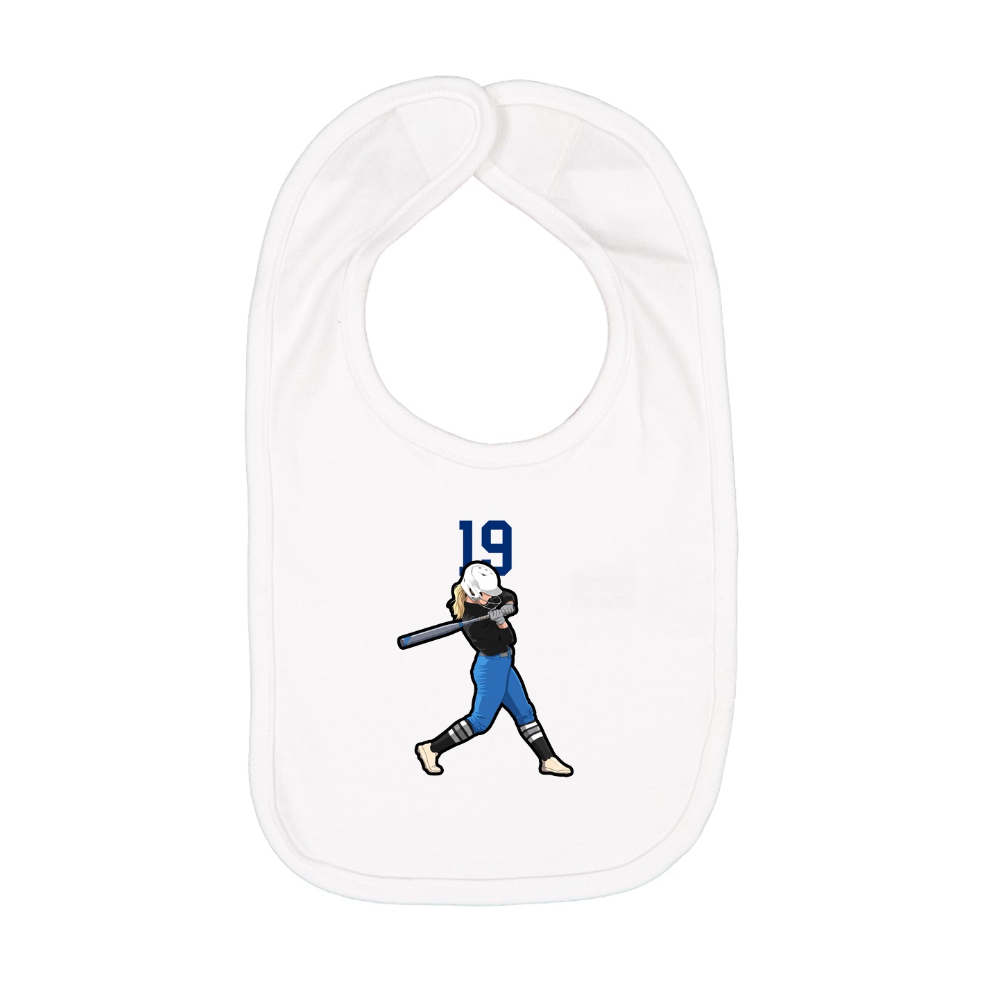 Infant Bib — Number Top in White