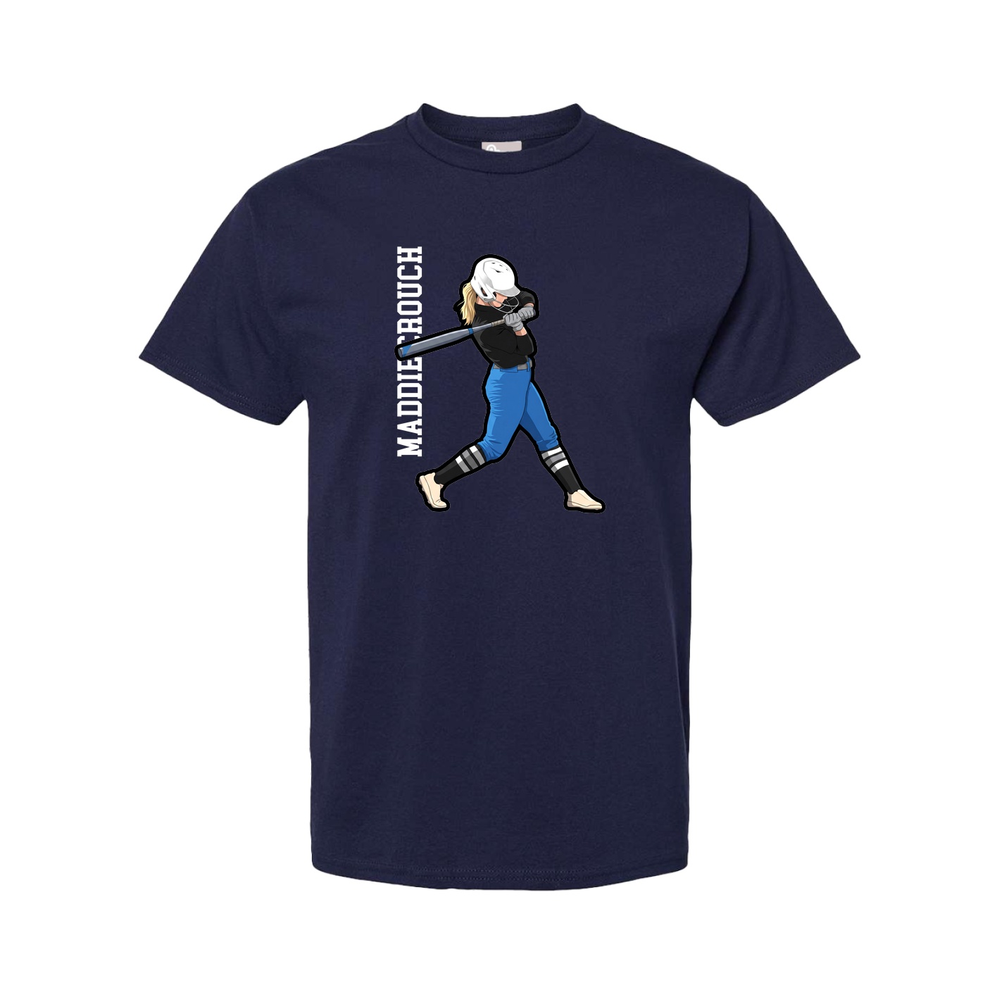 Tee — Name Vertical in Navy