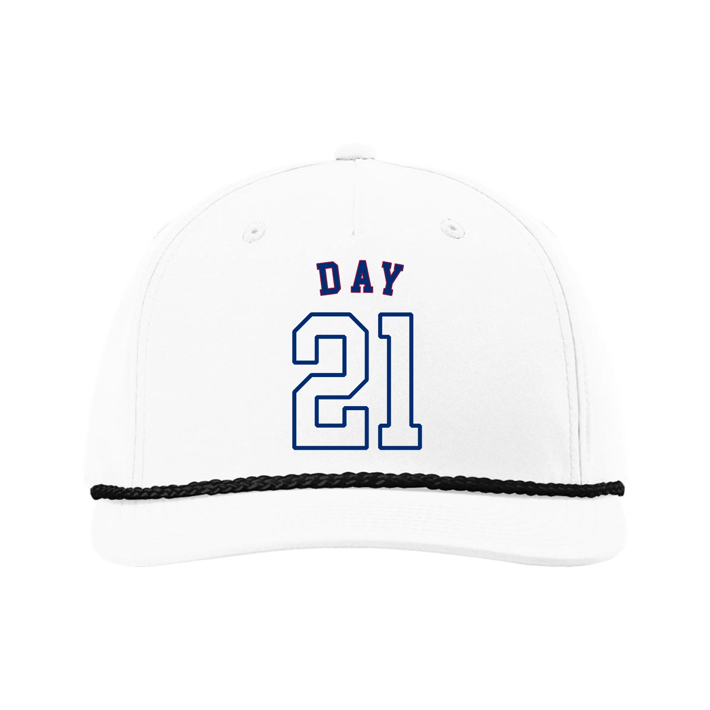 Five-Panel Classic Rope Cap — Shirsey Arch in White