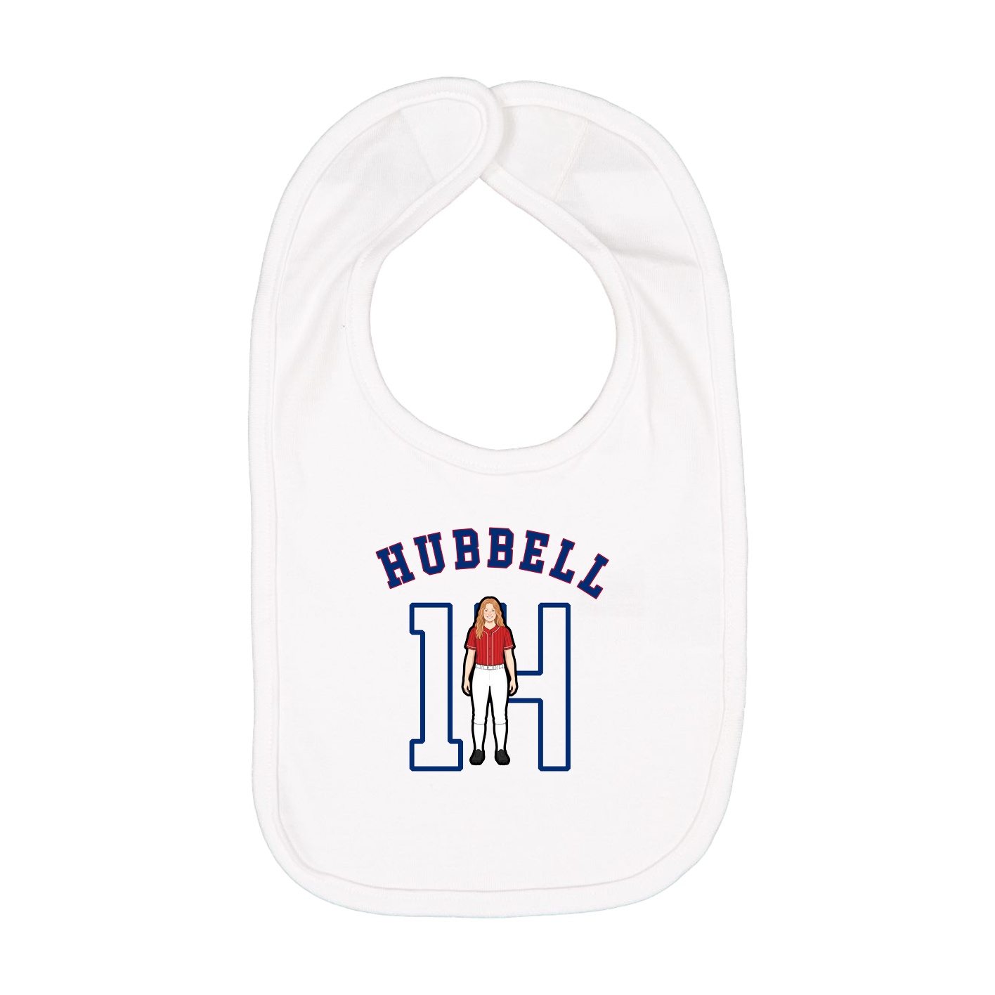 Infant Bib — Shirsey Arch in White