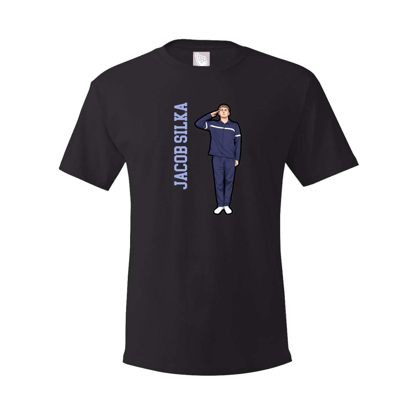 Youth Tee — Name Vertical in Black