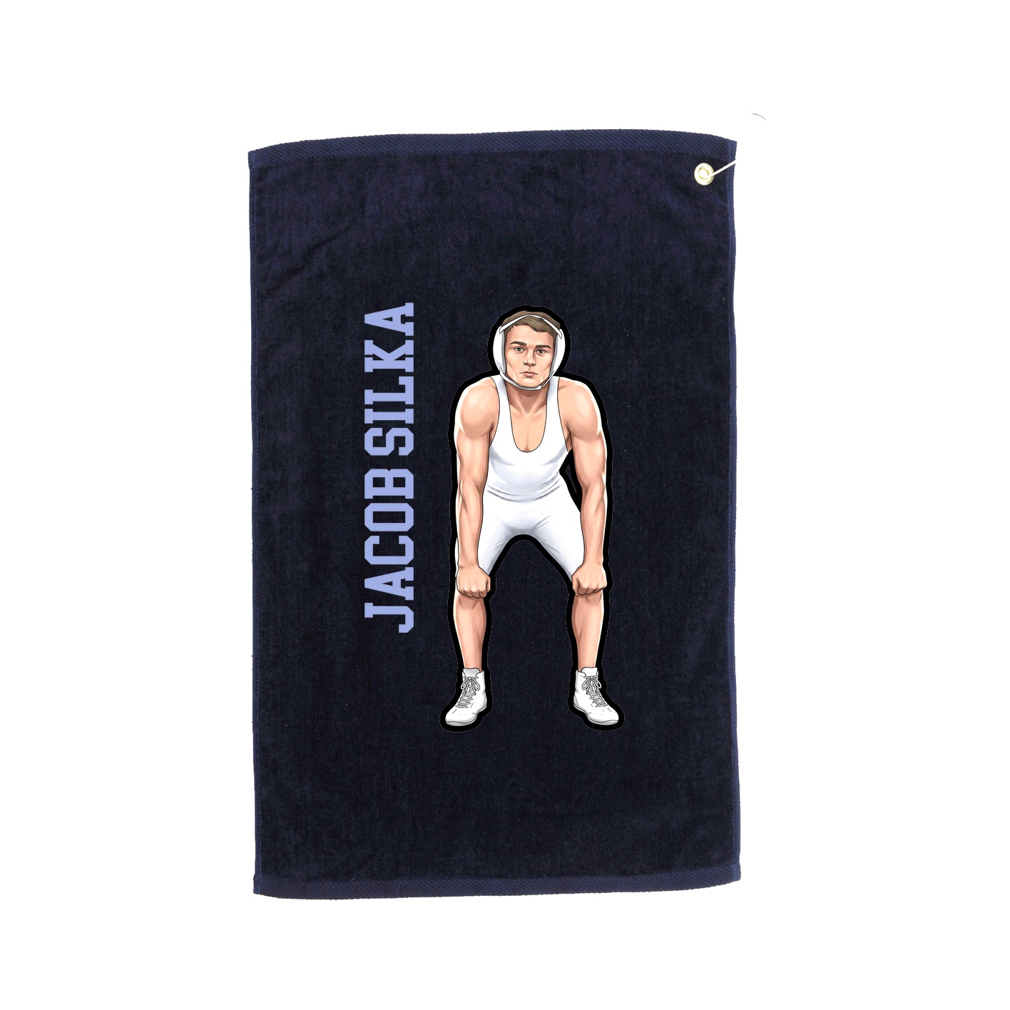 Golf Towel — Name Vertical in Navy