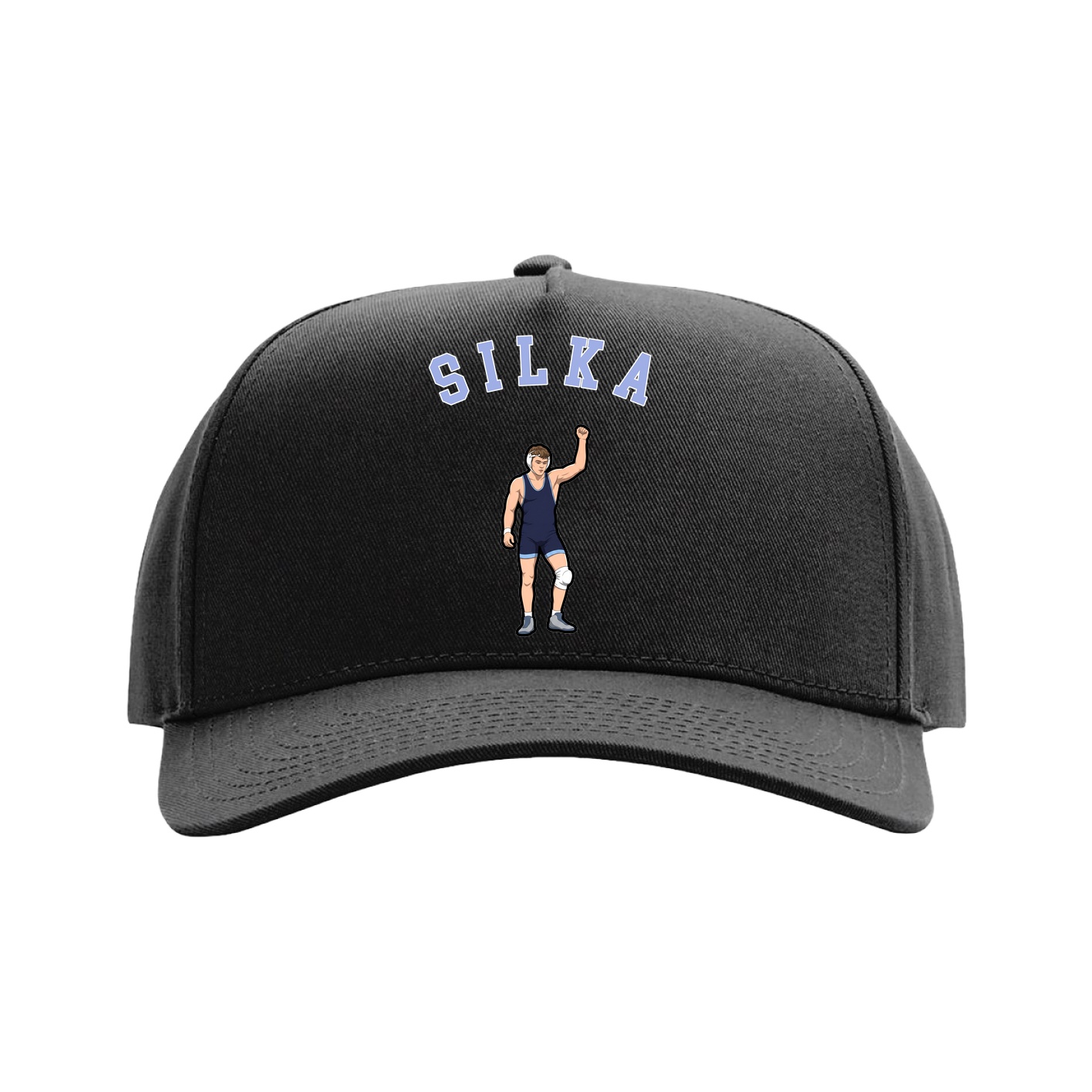 Full Fabric Five-Panel Champ Cap — Shirsey Arch in Black