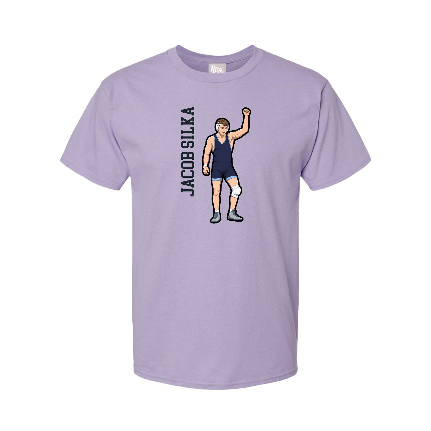 Tee — Name Vertical in Purple