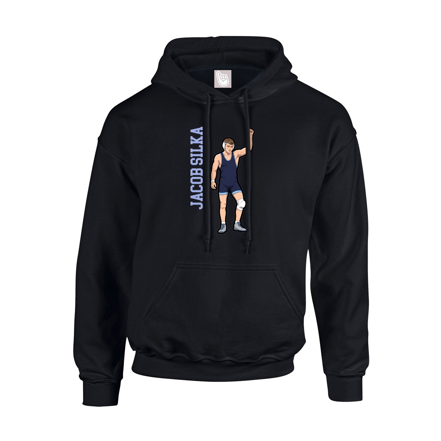 Hoodie — Name Vertical in Black