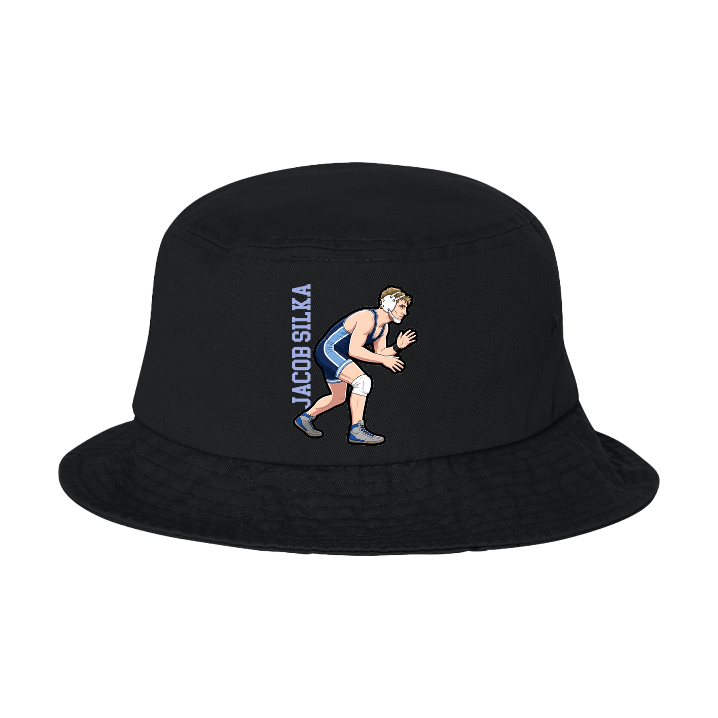 Bucket Cap — Name Vertical in Black