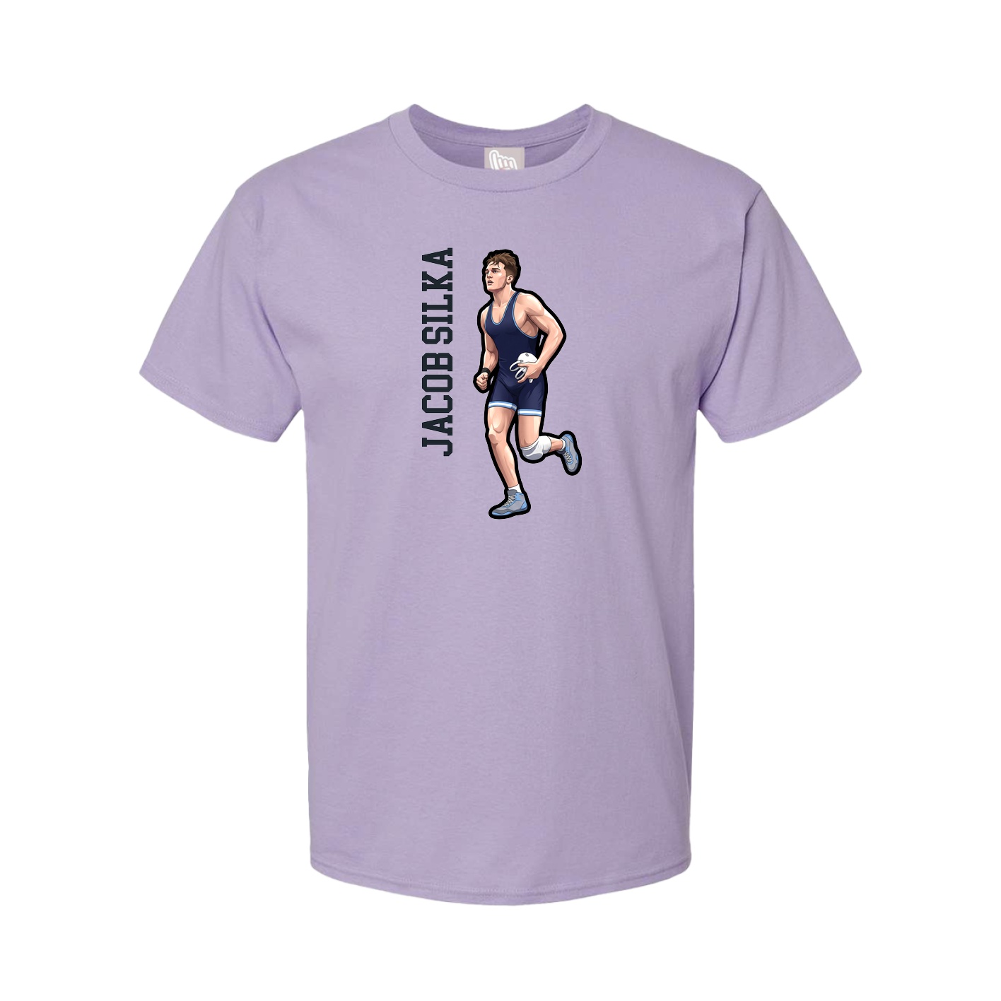 Youth Tee — Name Vertical in Purple